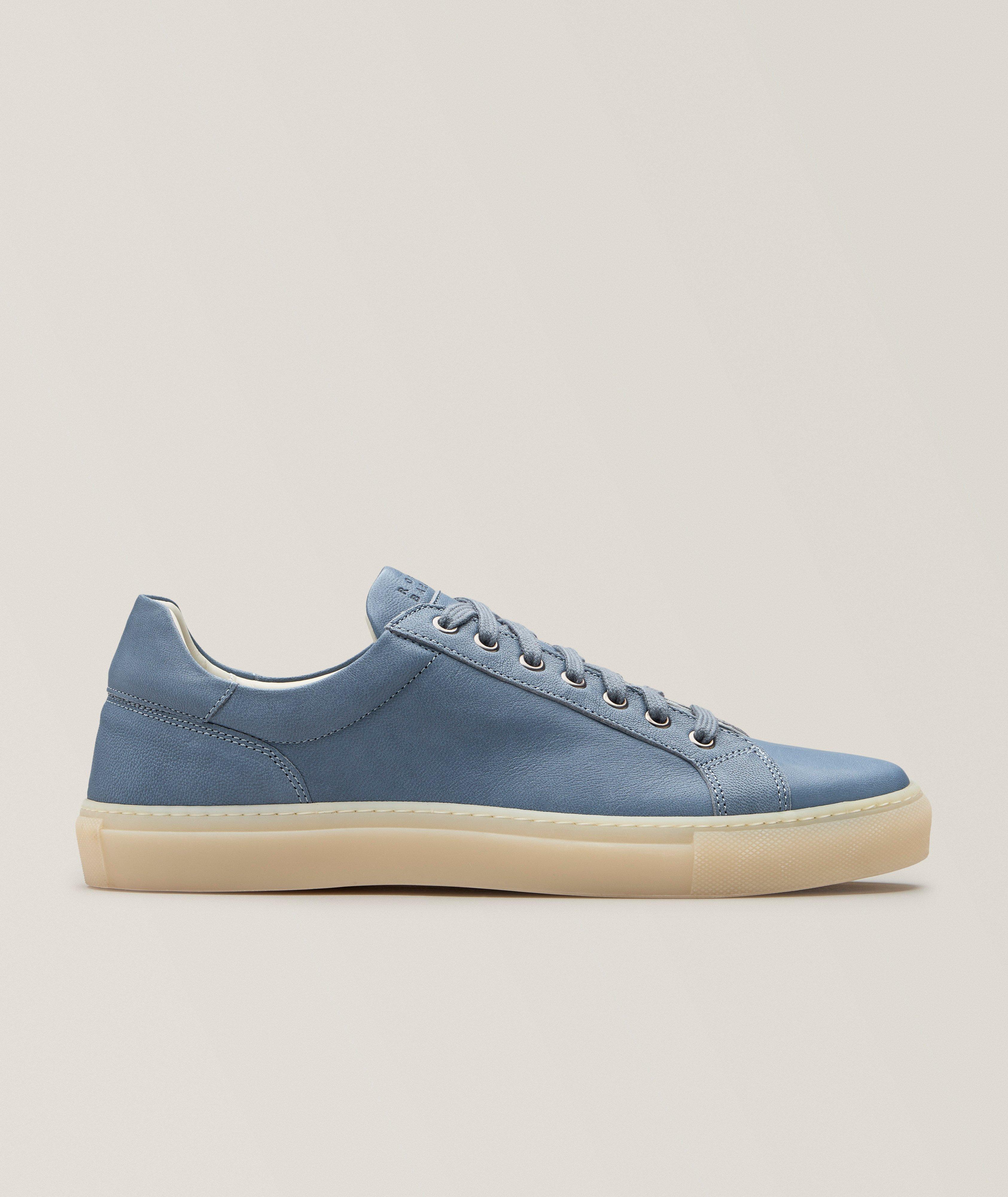 Robert Barakett Terrence Pebble Grained Leather Sneakers