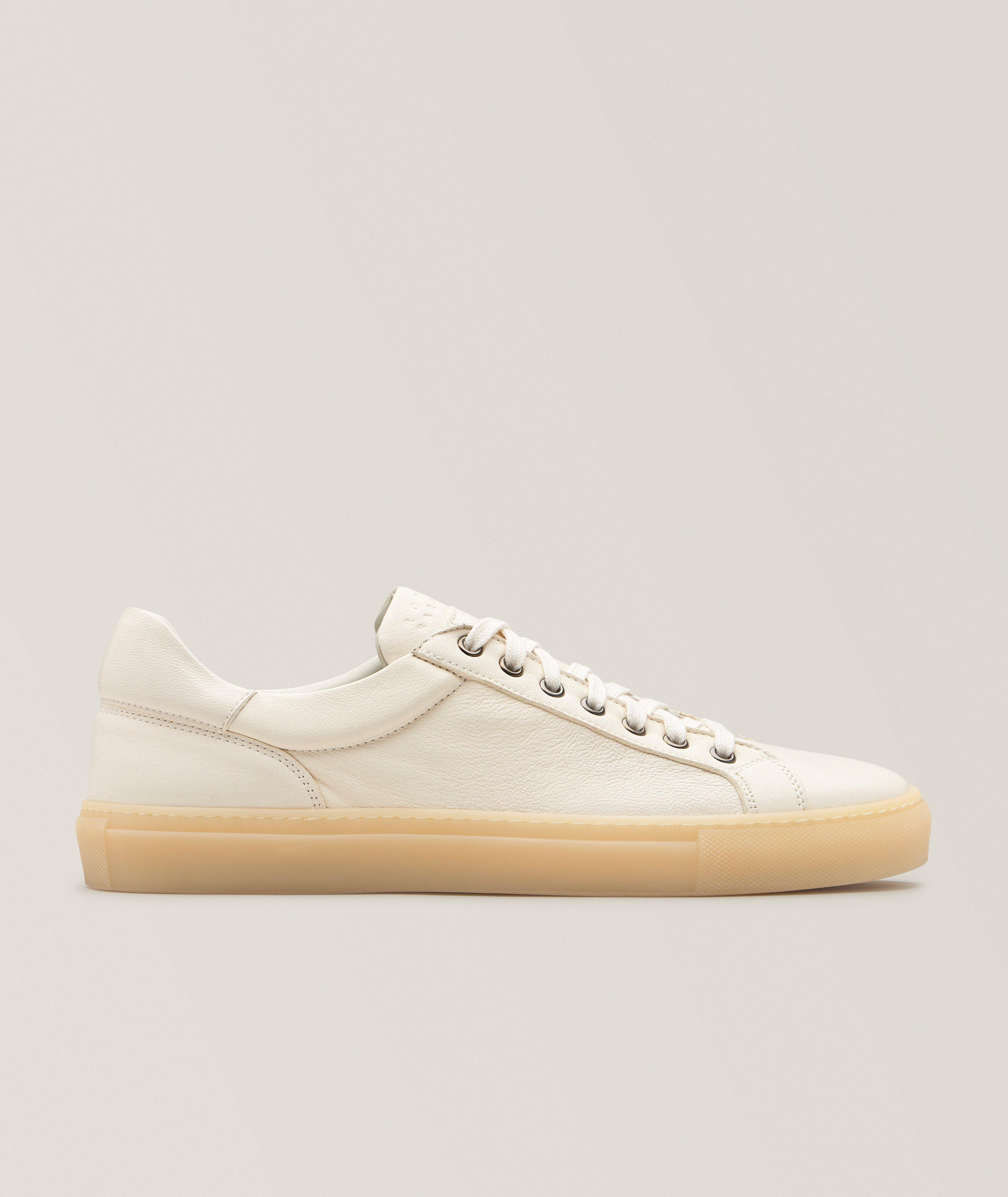 Robert Barakett Terrence Pebble Grained Leather Sneakers