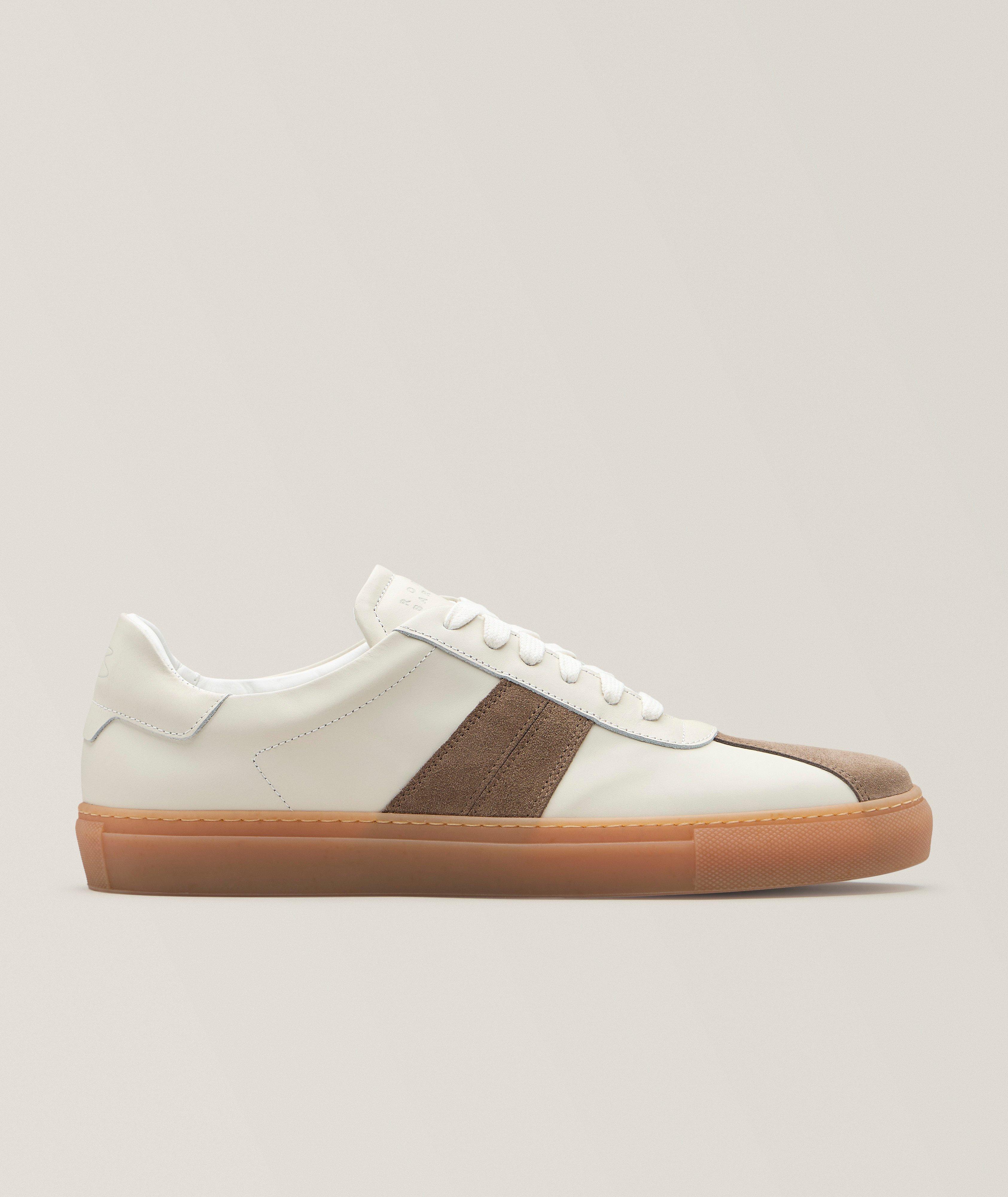 Robert Barakett Dalton Striped Leather Sneakers