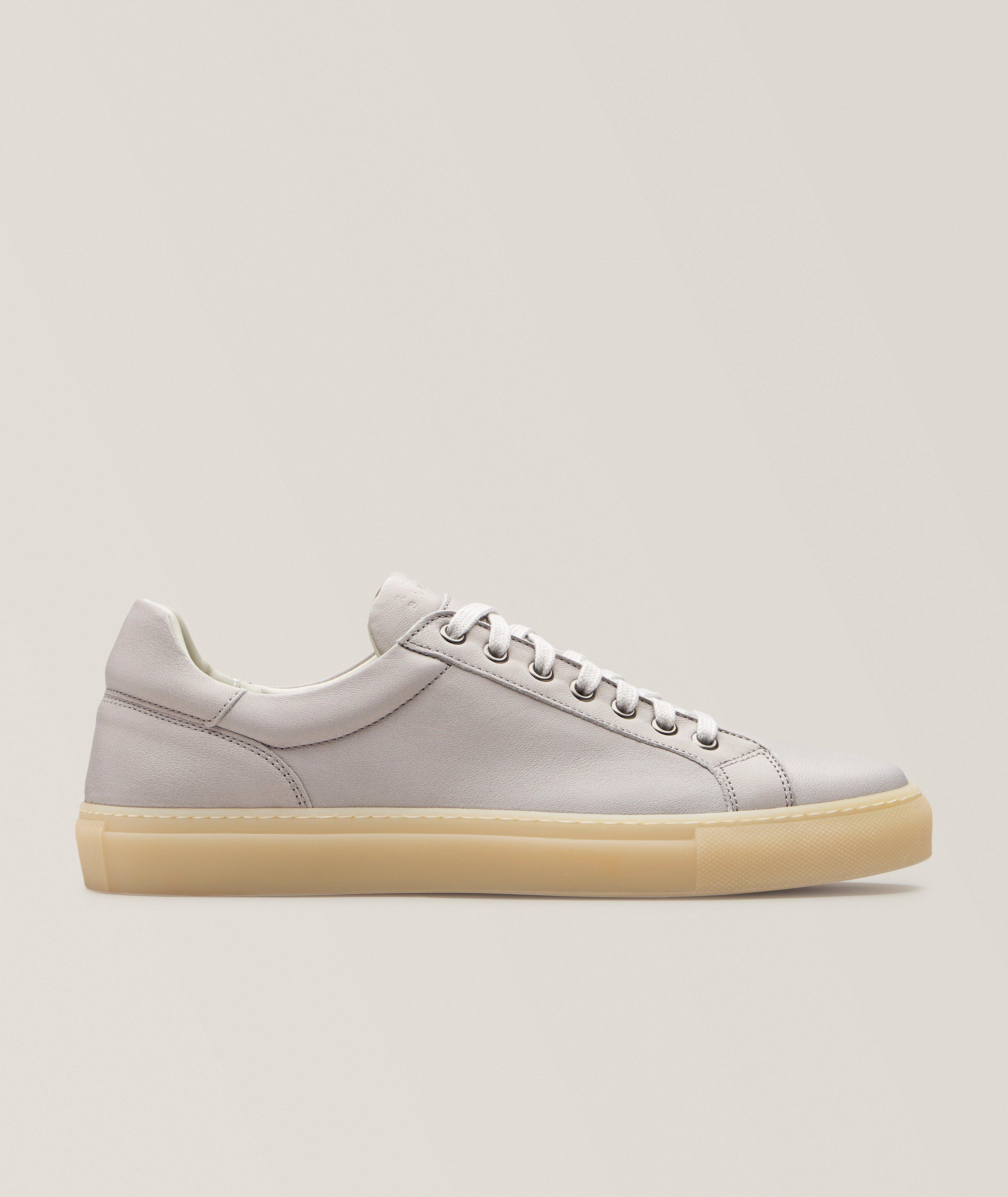 Robert Barakett Terrence Pebble Grained Leather Sneakers