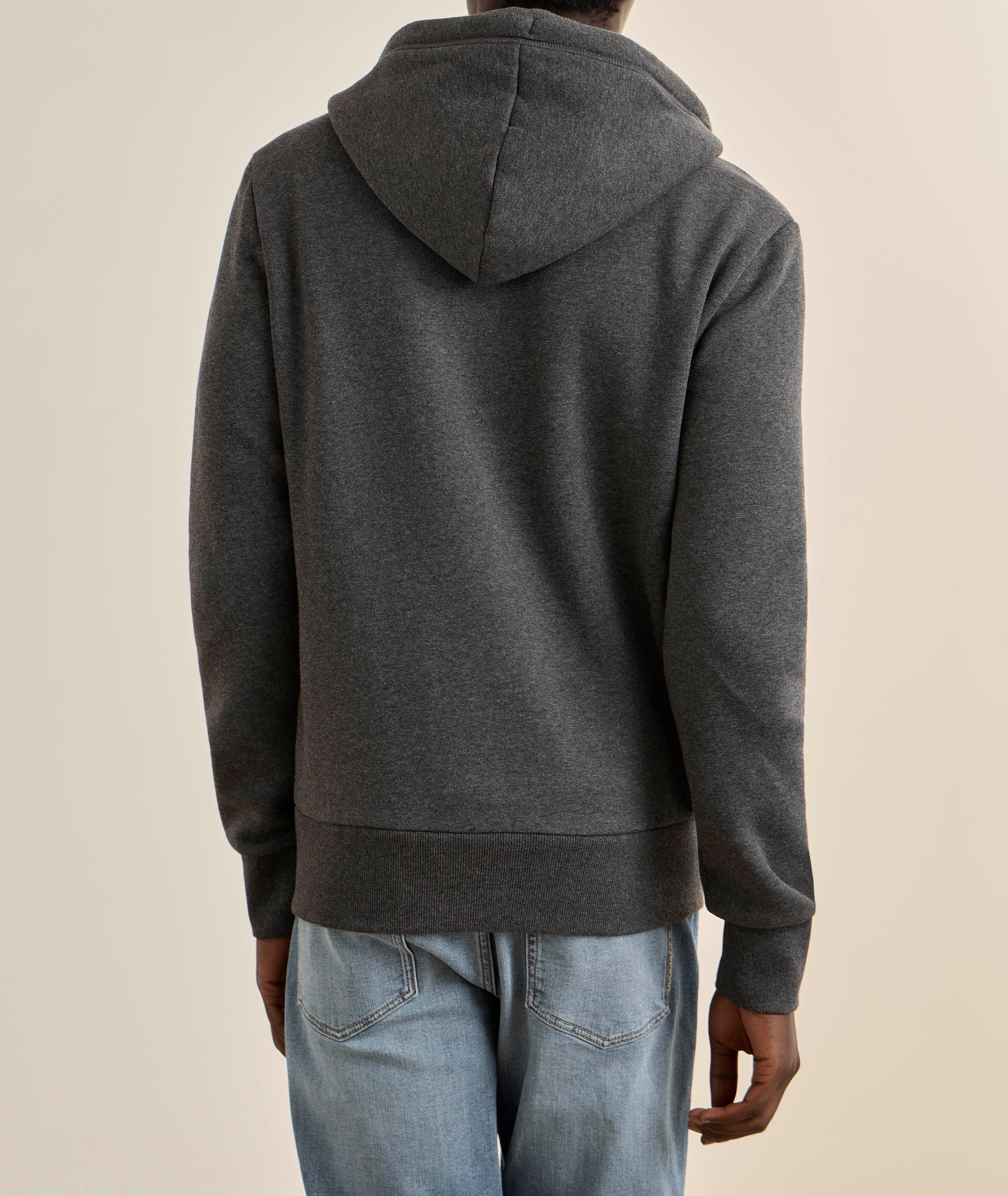 Embroidered Logo Full-Zip Hooded Sweatshirt image 2