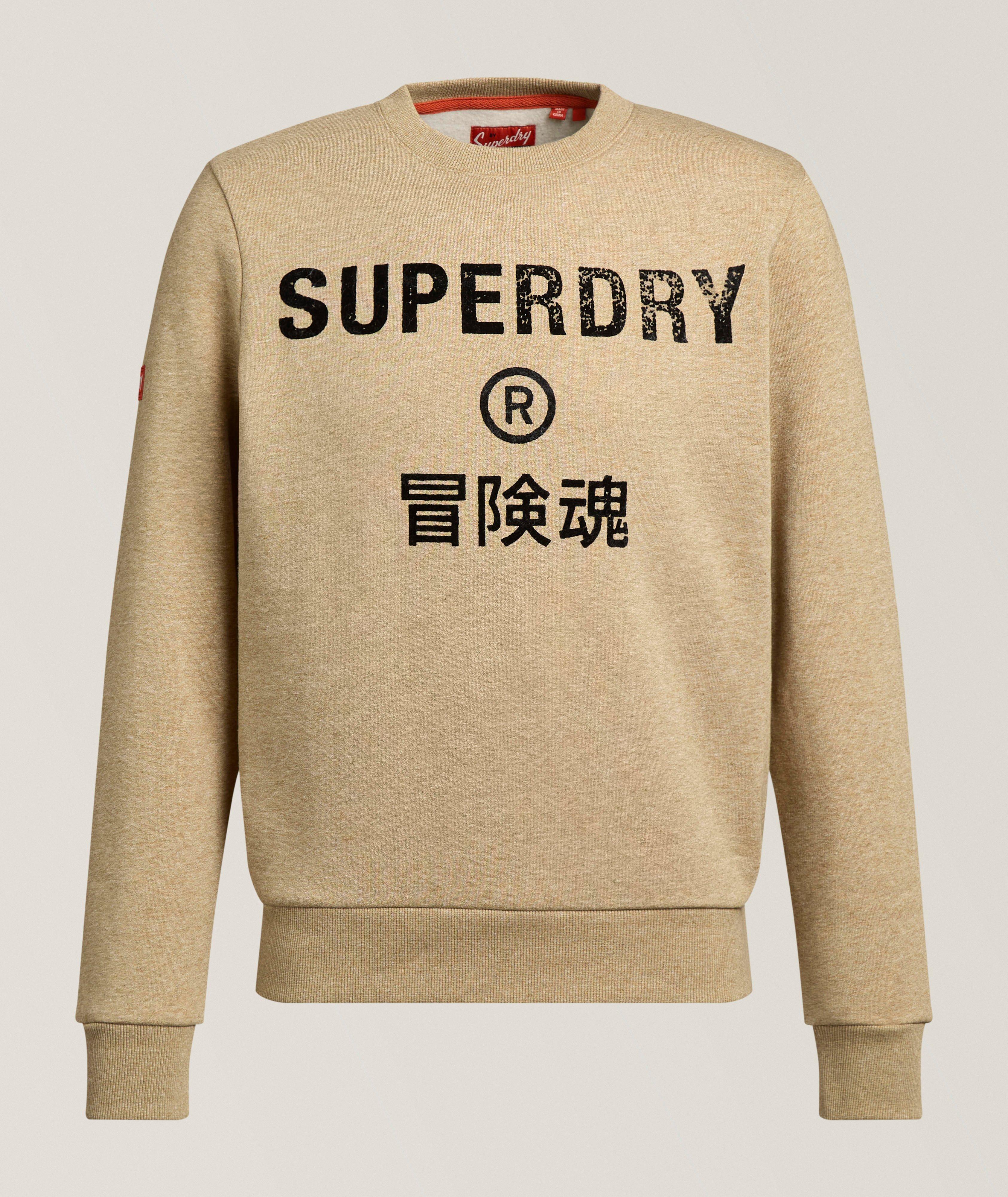 Superdry Flecked Workwear Logo Crewneck Sweatshirt