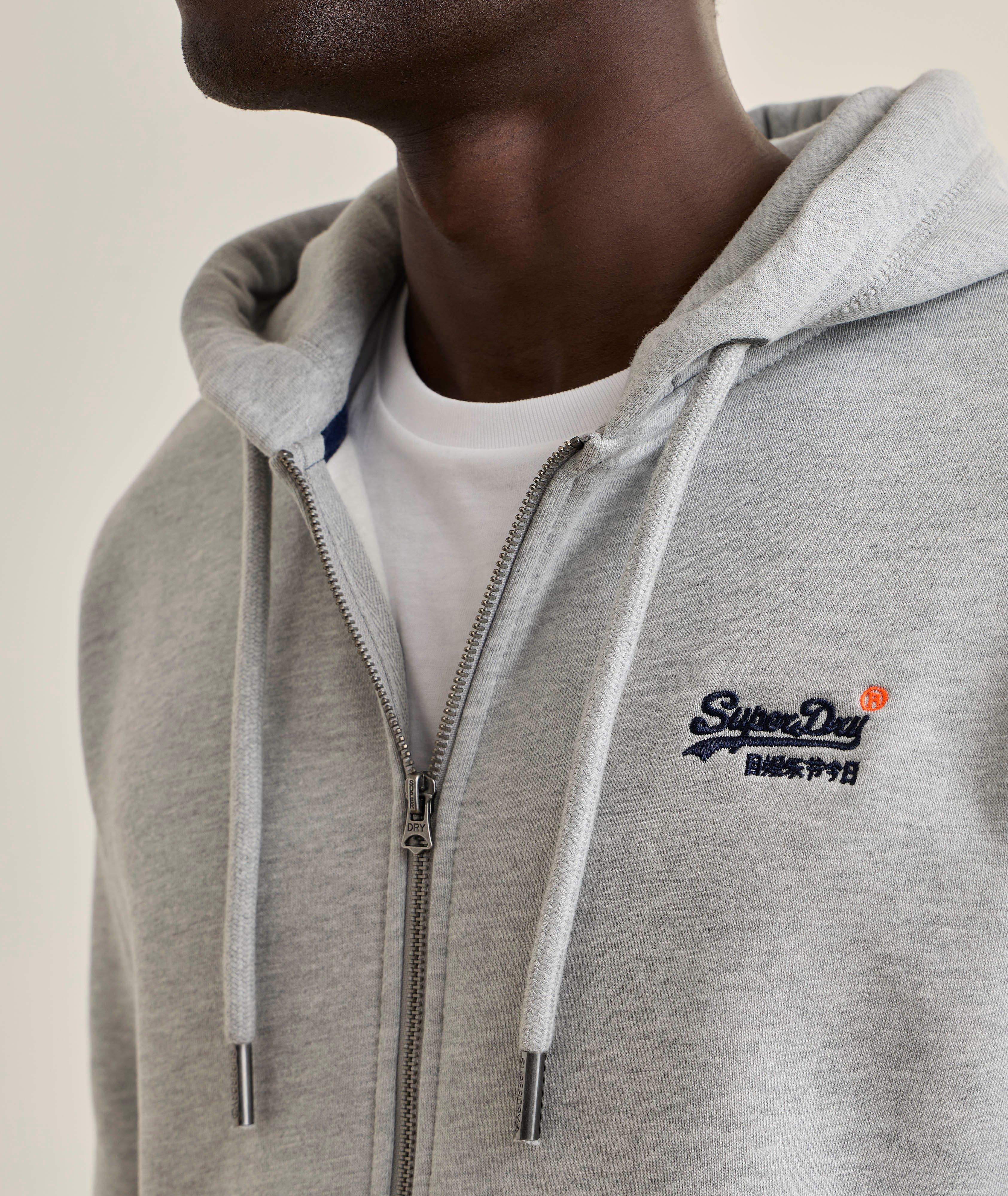 Embroidered Logo Full-Zip Hooded Sweatshirt image 3