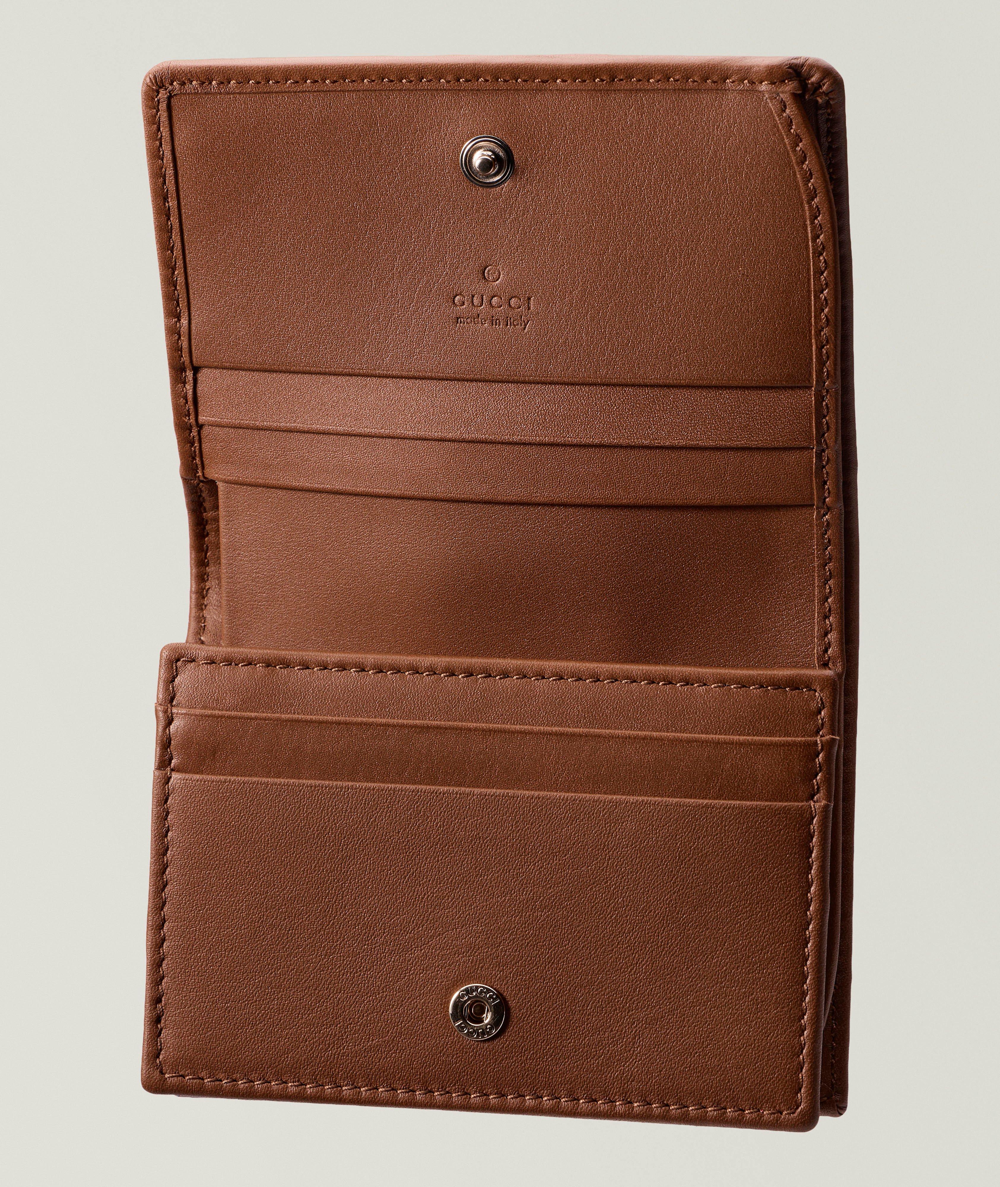 GG Emblem Coated Canvas Small Wallet image 2
