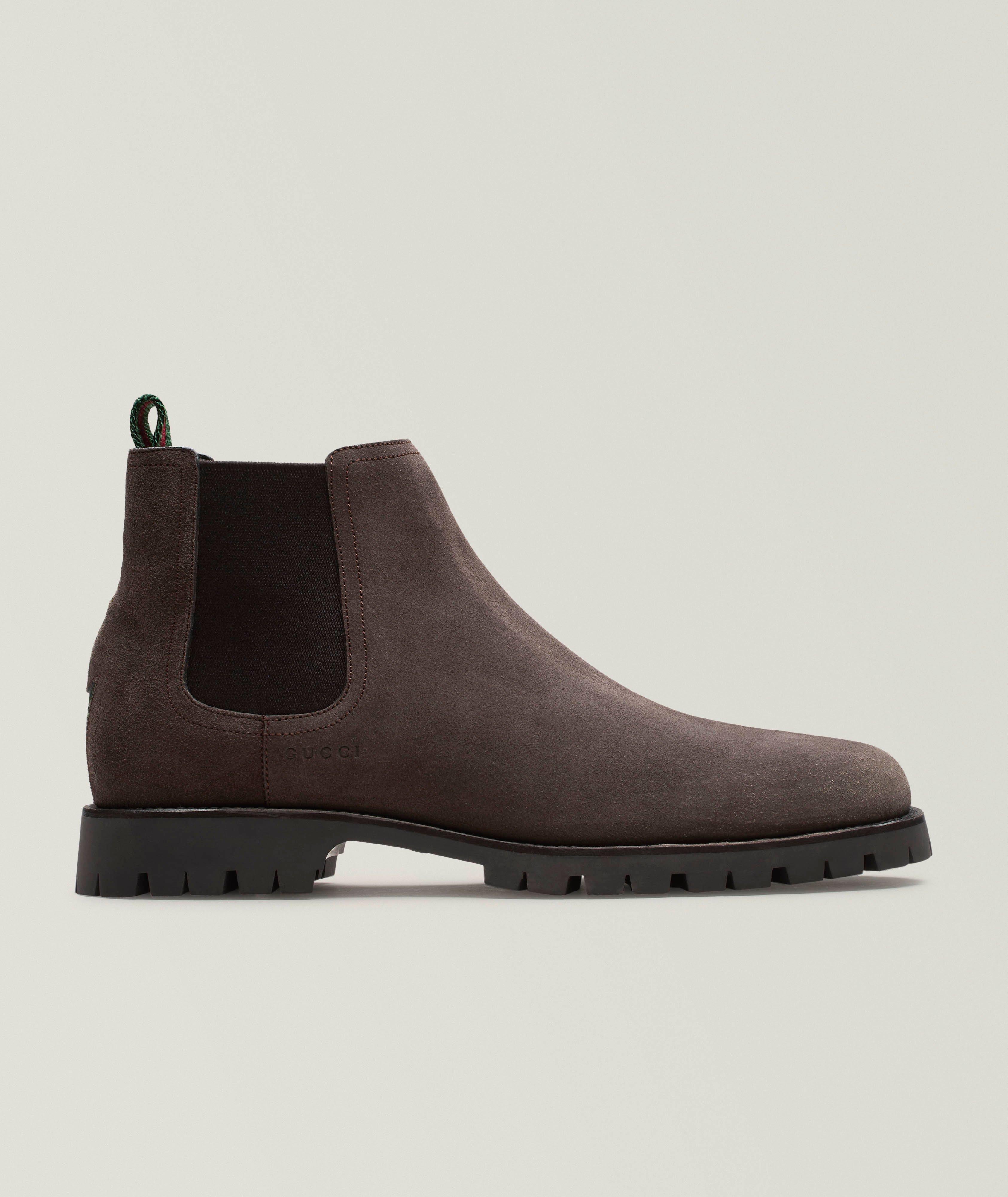 Gucci Suede Chelsea Boots