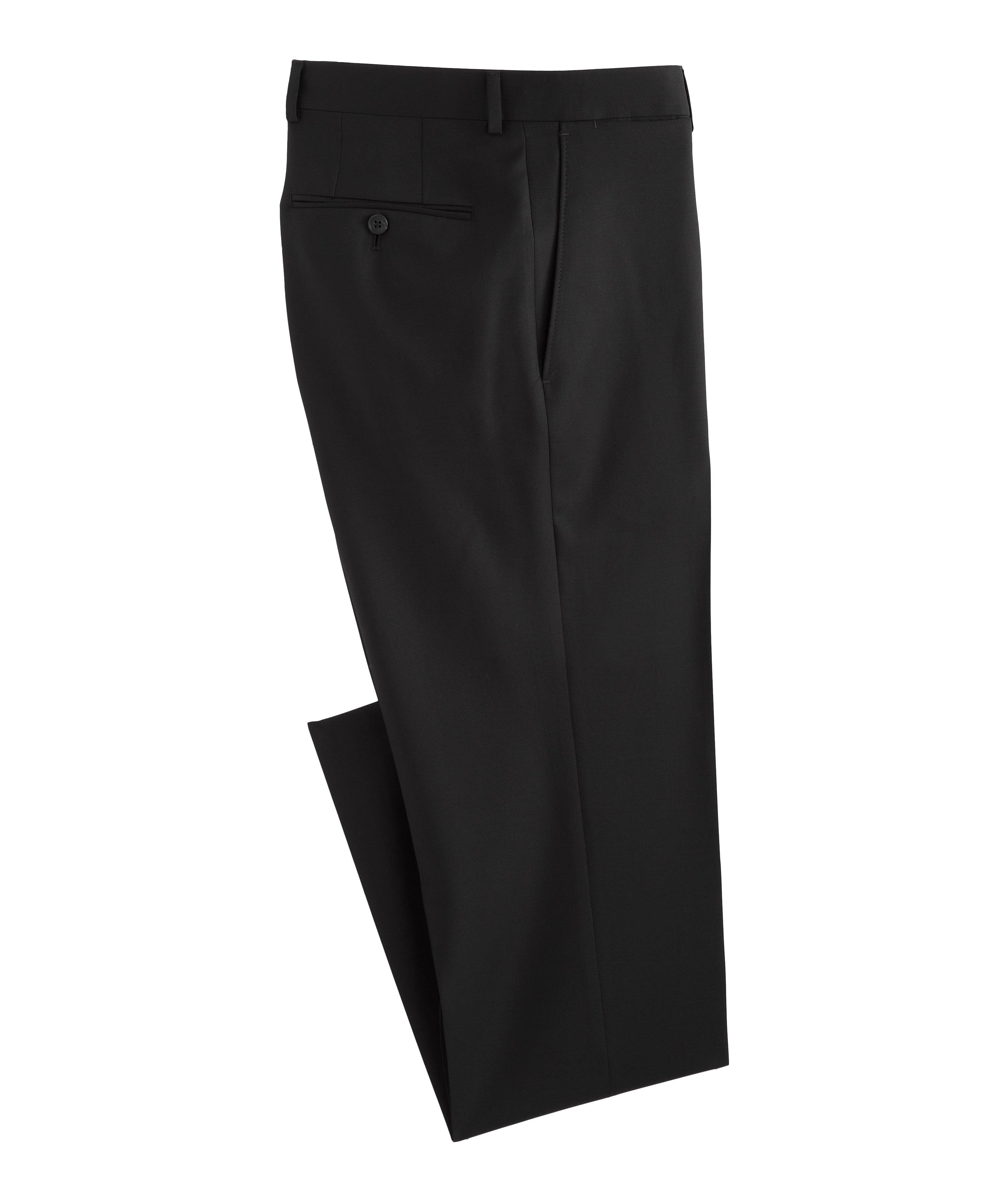 Samuelsohn Pantalon Habillé En Laine De Coupe Contemporaine En Noir , Taille Homme 34