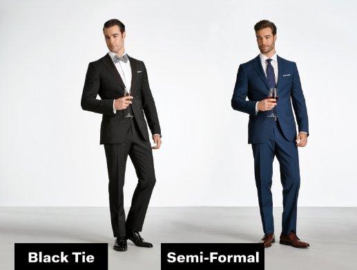 semi formal attire for men black and white