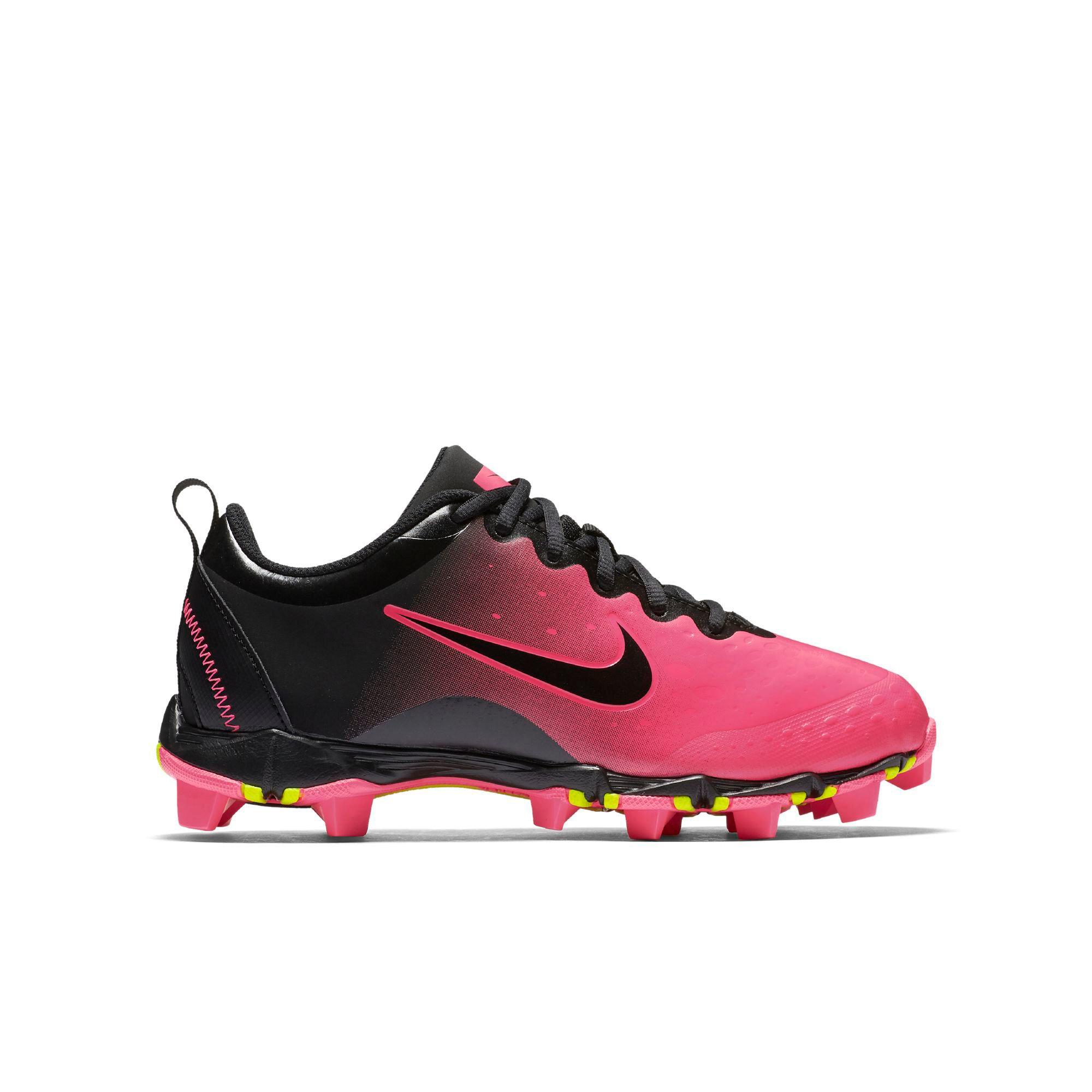 girls pink softball cleats