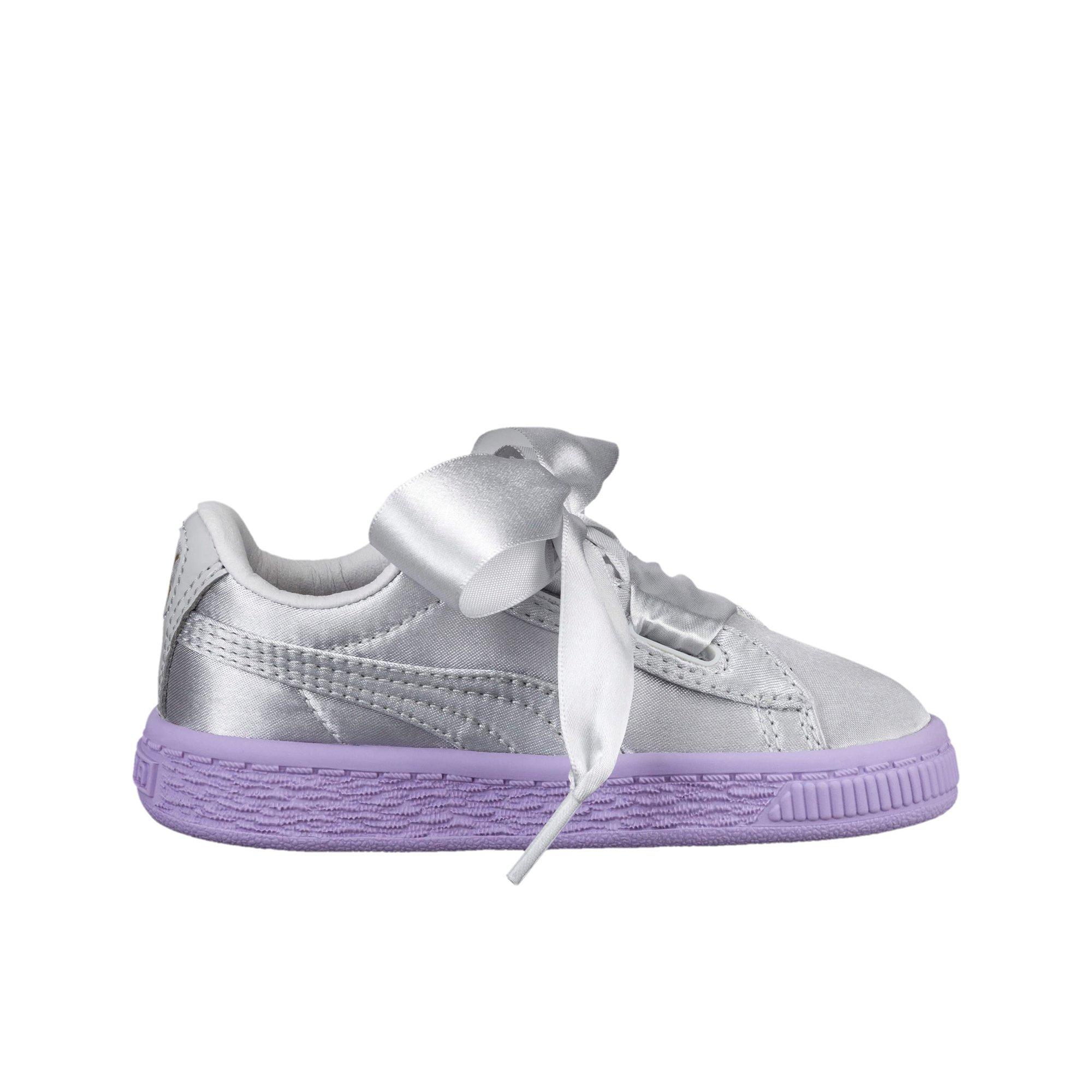 puma basket heart purple