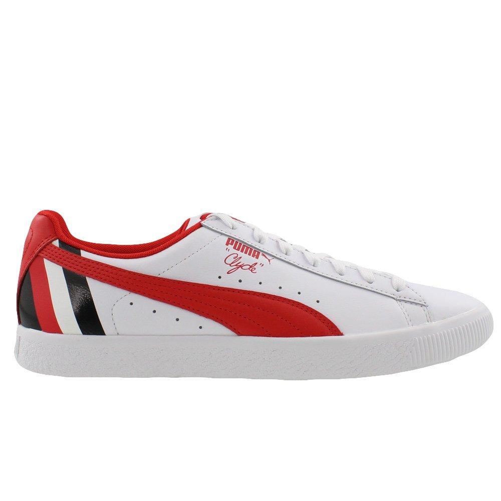 white puma shoes with black stripe