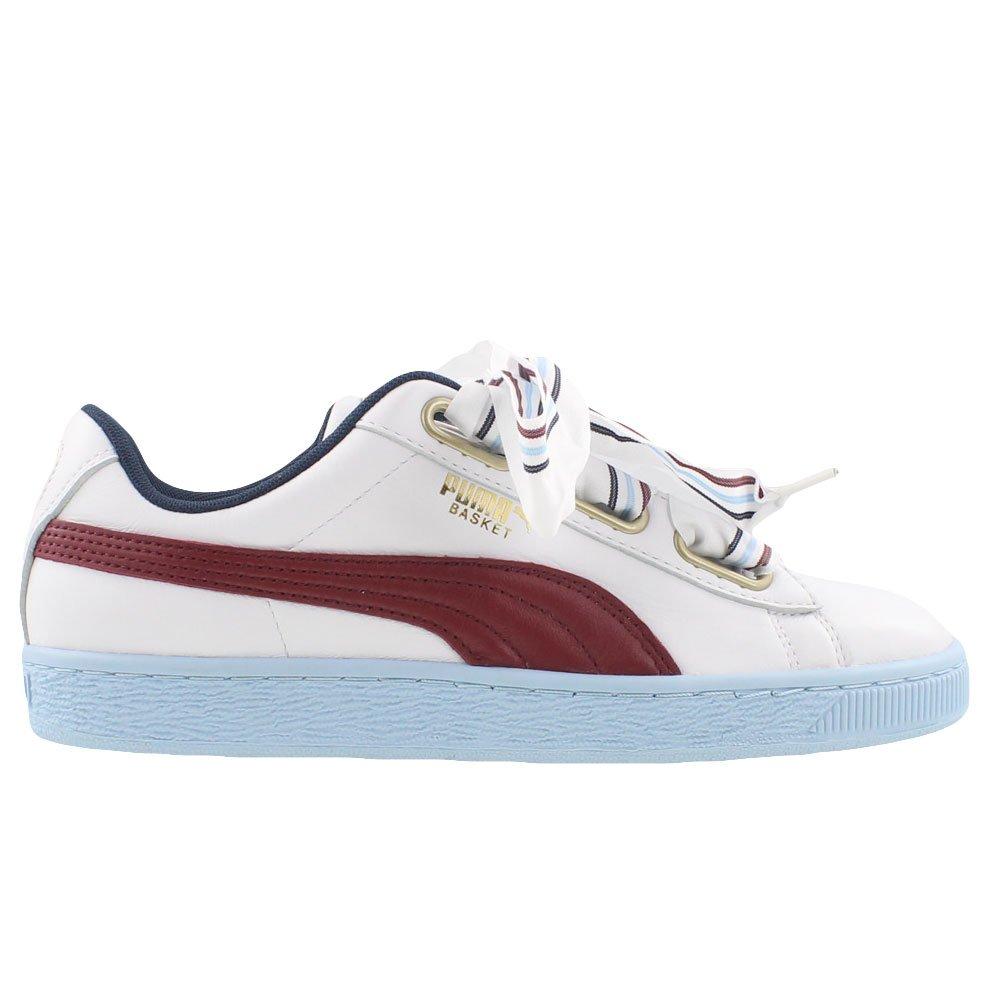 puma basket heart trainers white