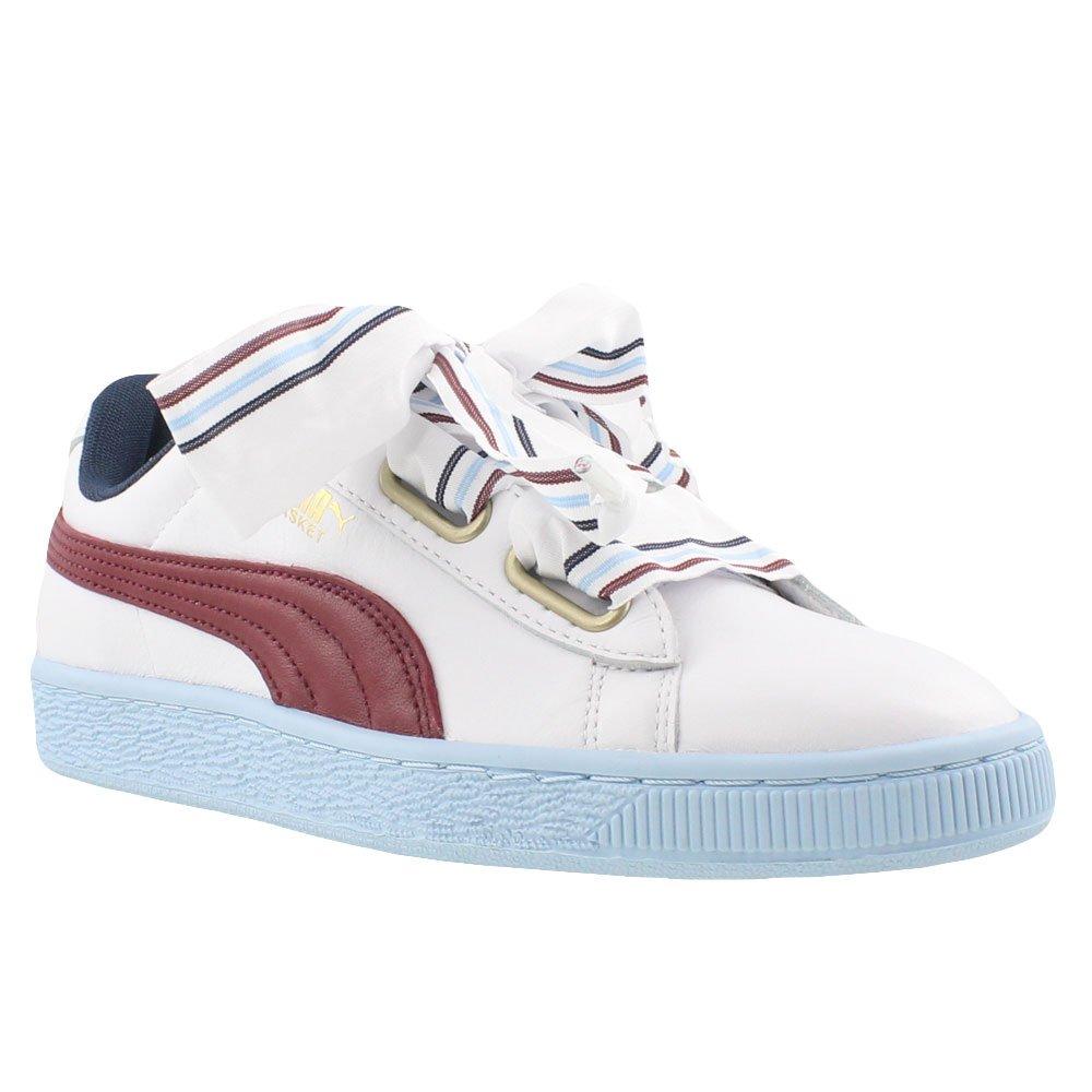 puma basket heart new school white