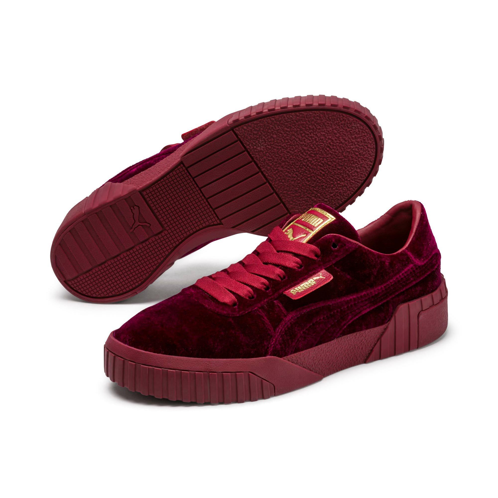 puma red velvet shoes