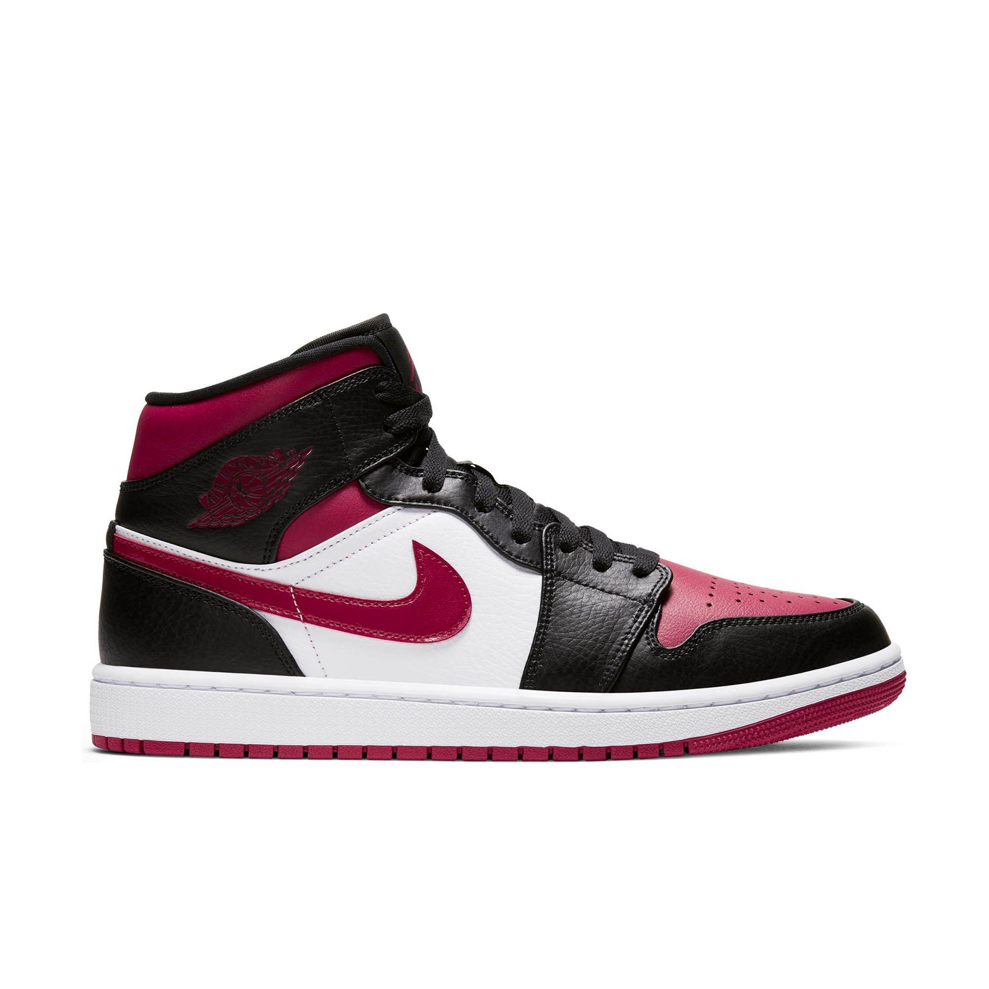 jordan mid 1 black and red