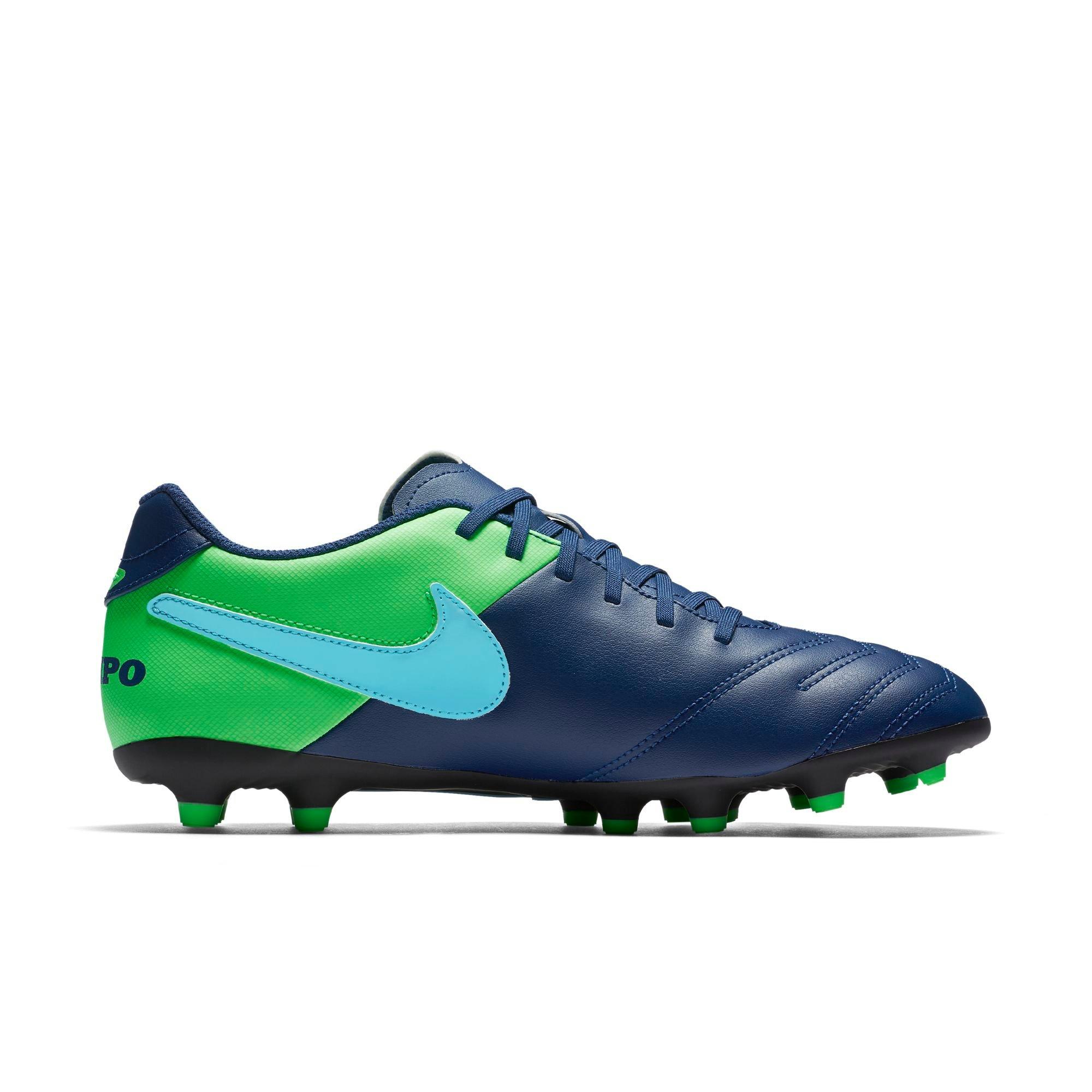 nike tiempo blue and green