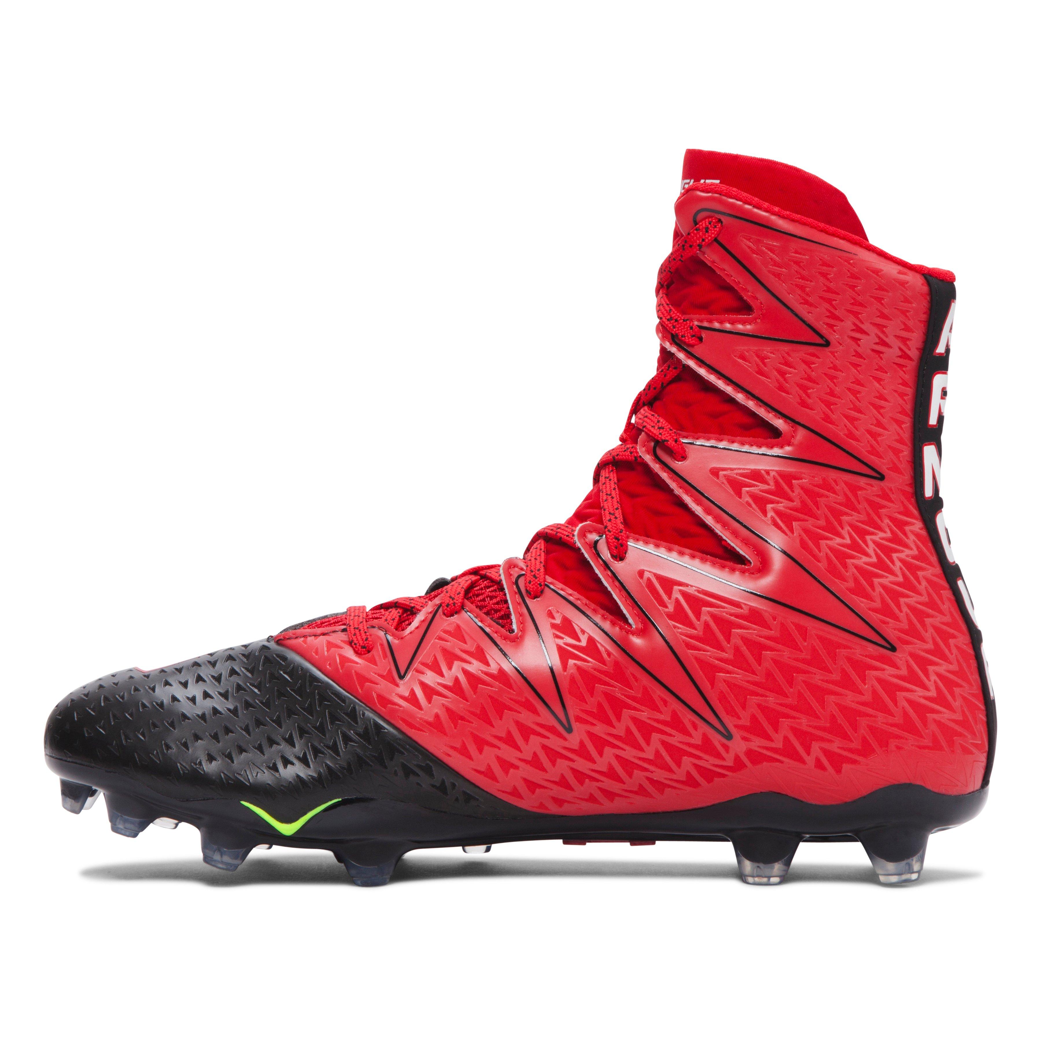 black and red under armour cleats