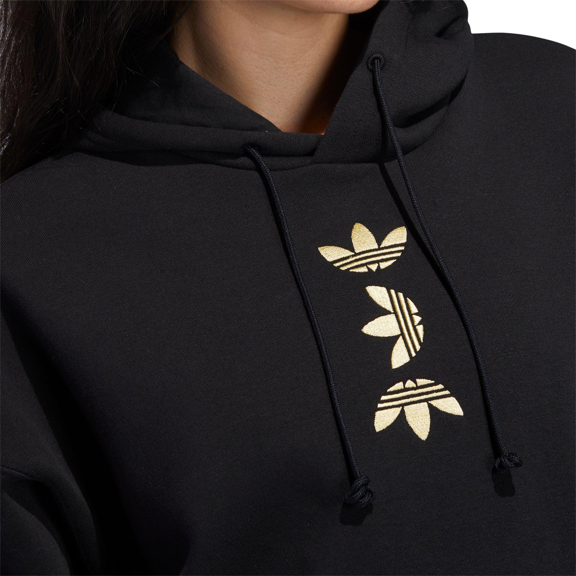 adidas gold logo hoodie