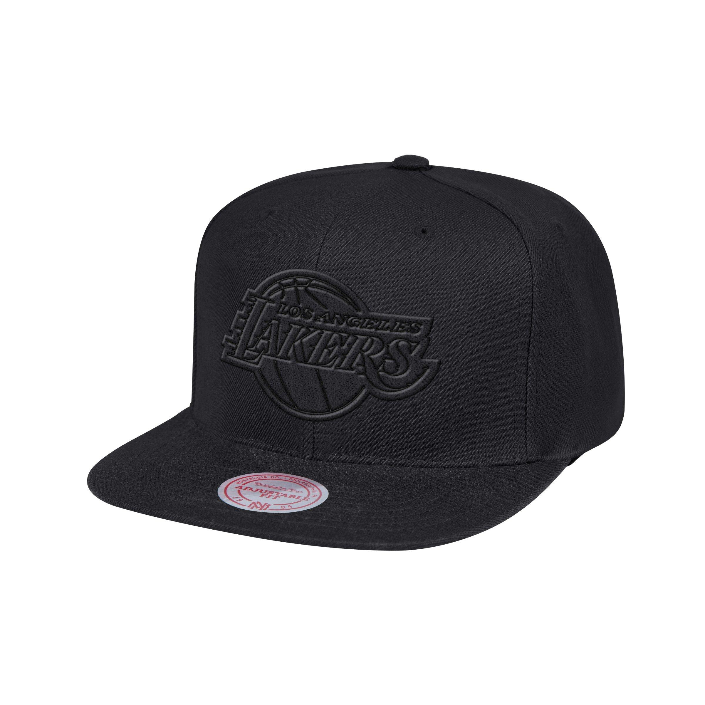 black and white lakers hat