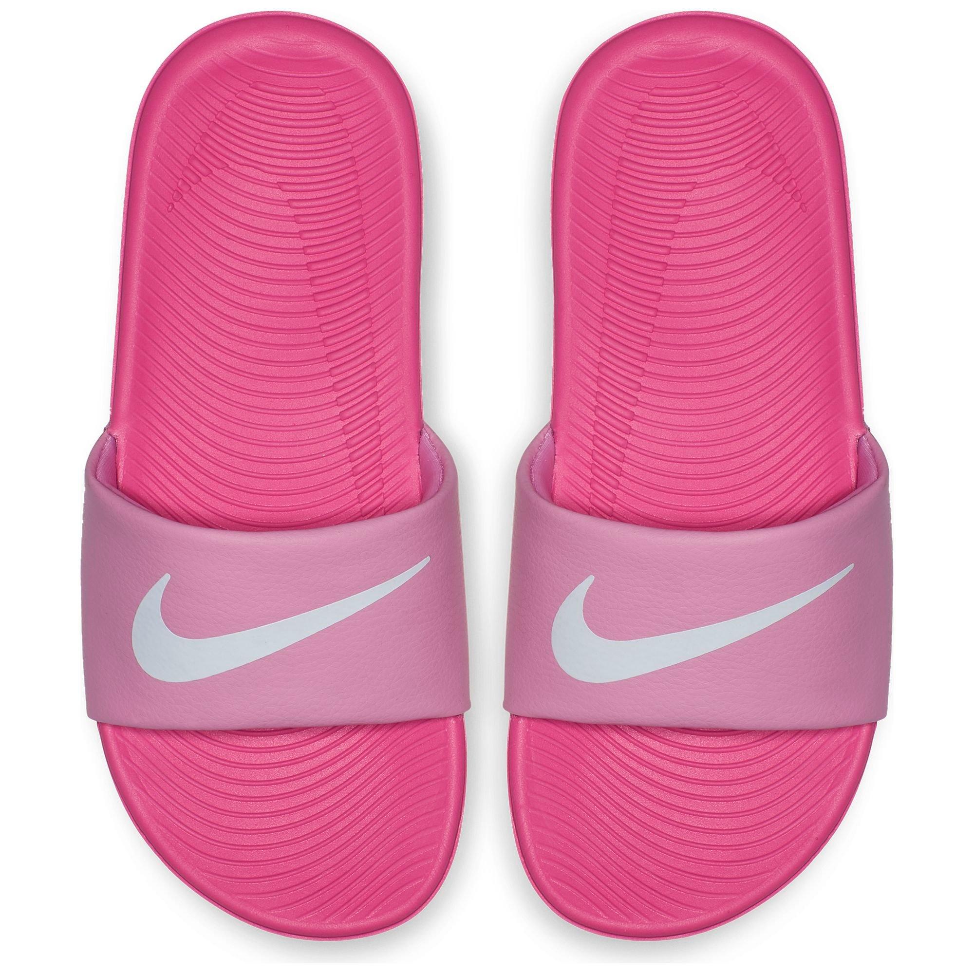 kids pink nike slides