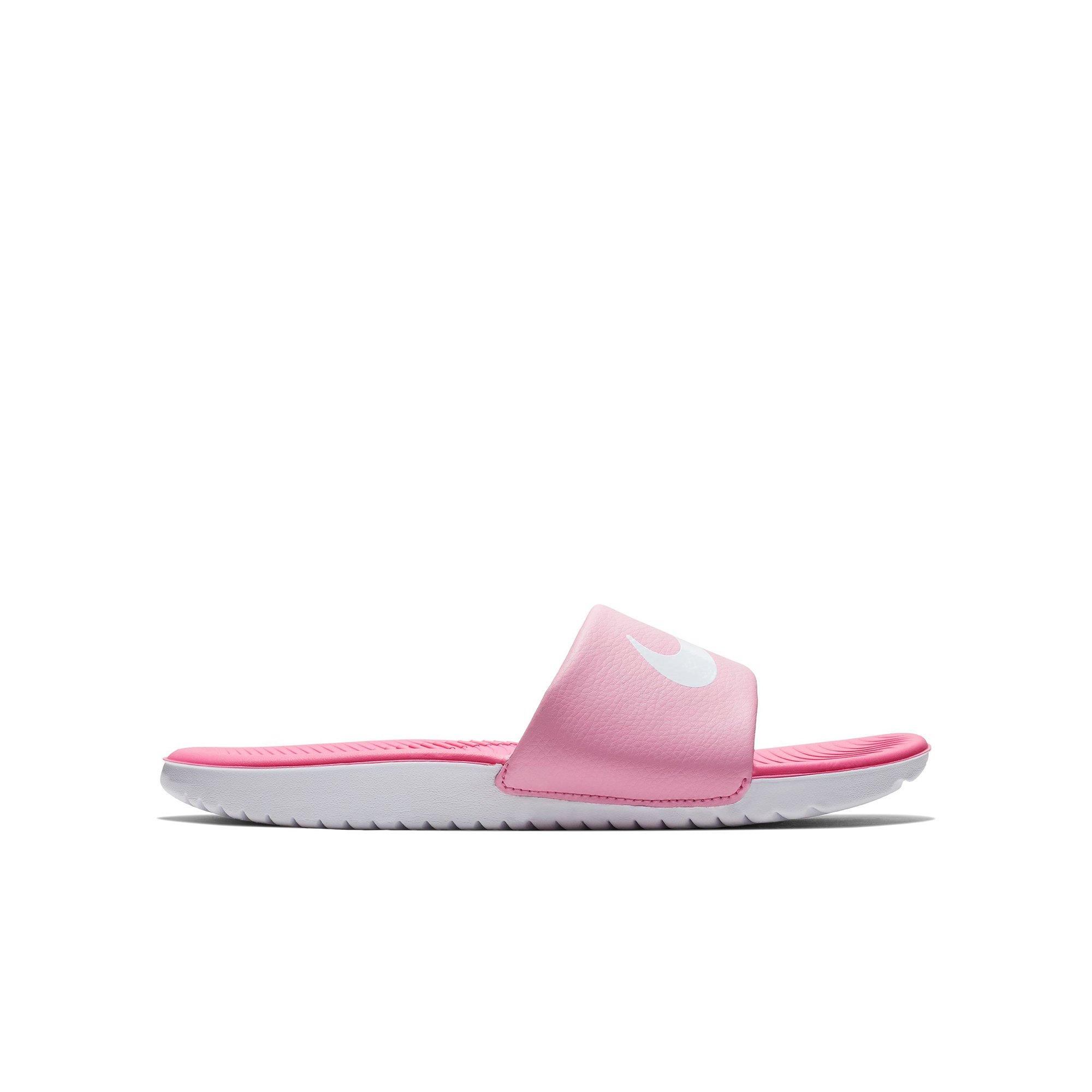 girls pink nike slides