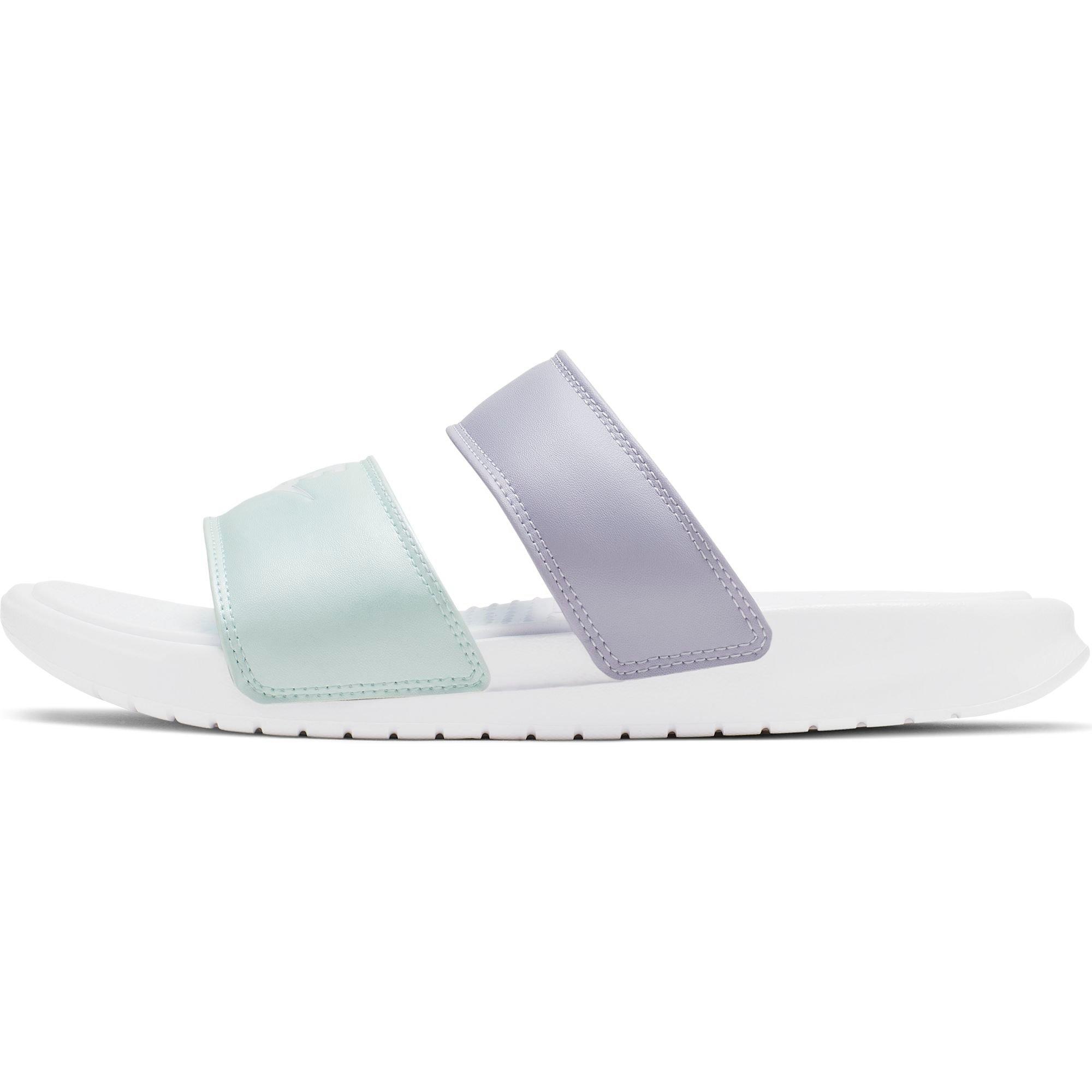 nike benassi duo slides white