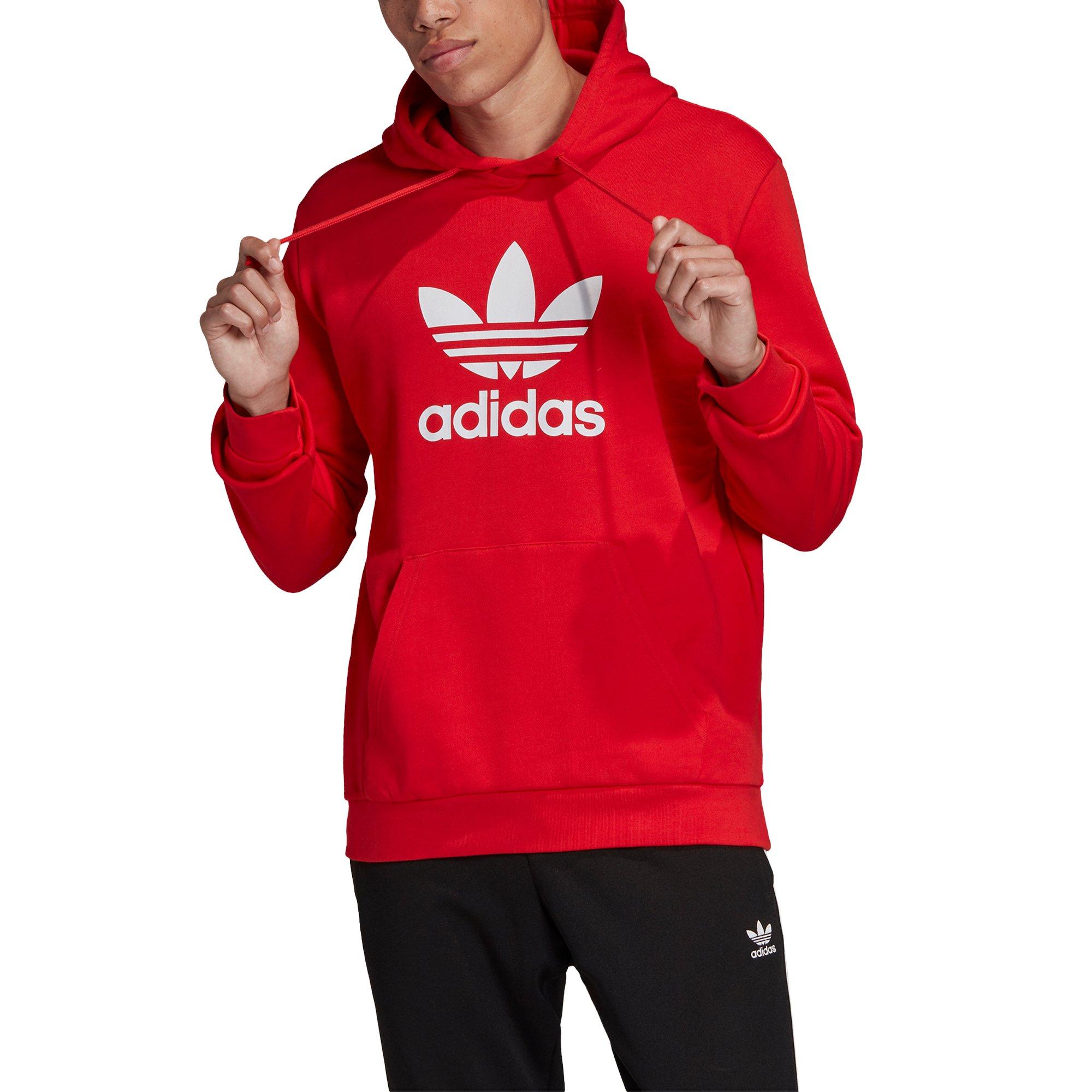 red trefoil hoodie