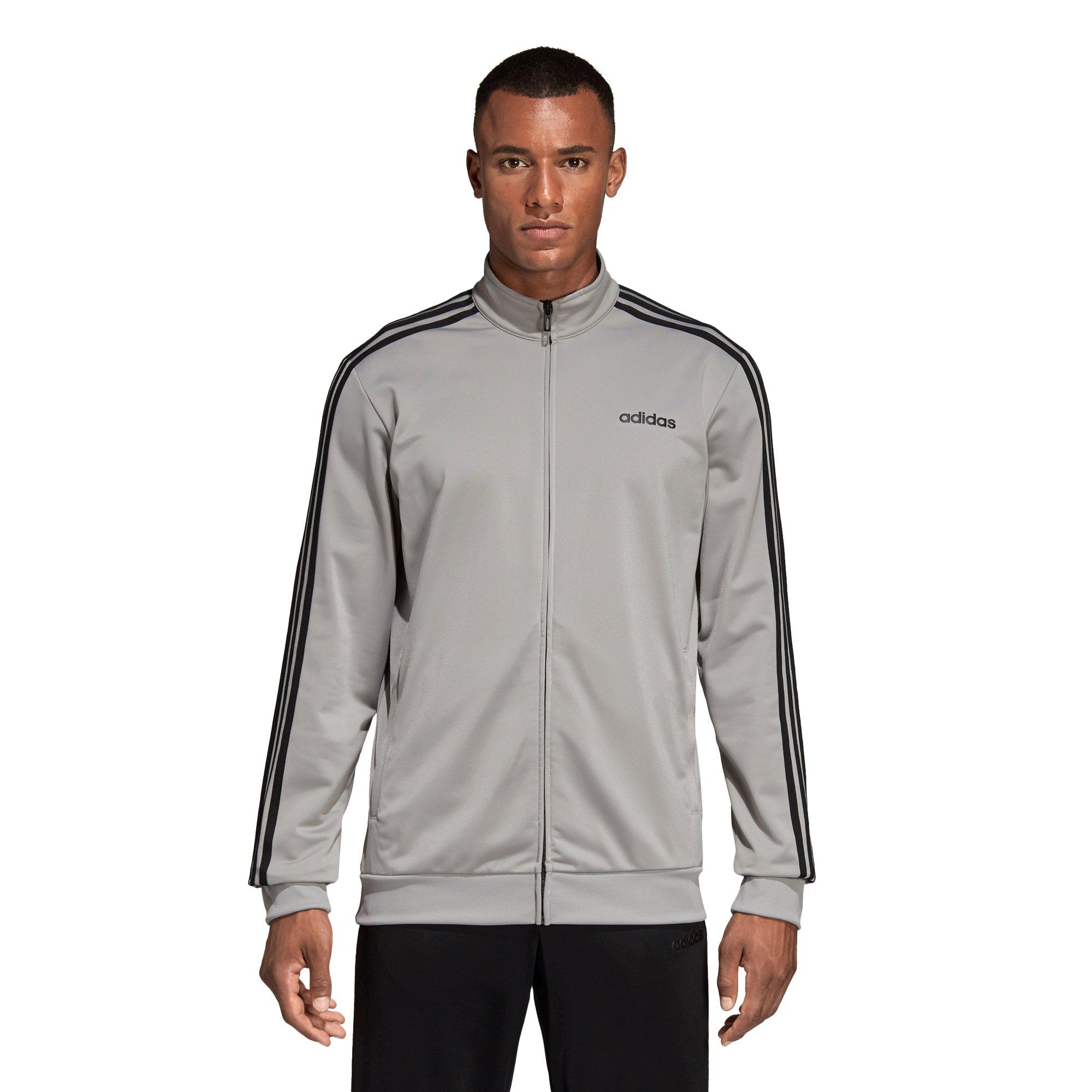 adidas essentials 3 stripes tricot jacket men's