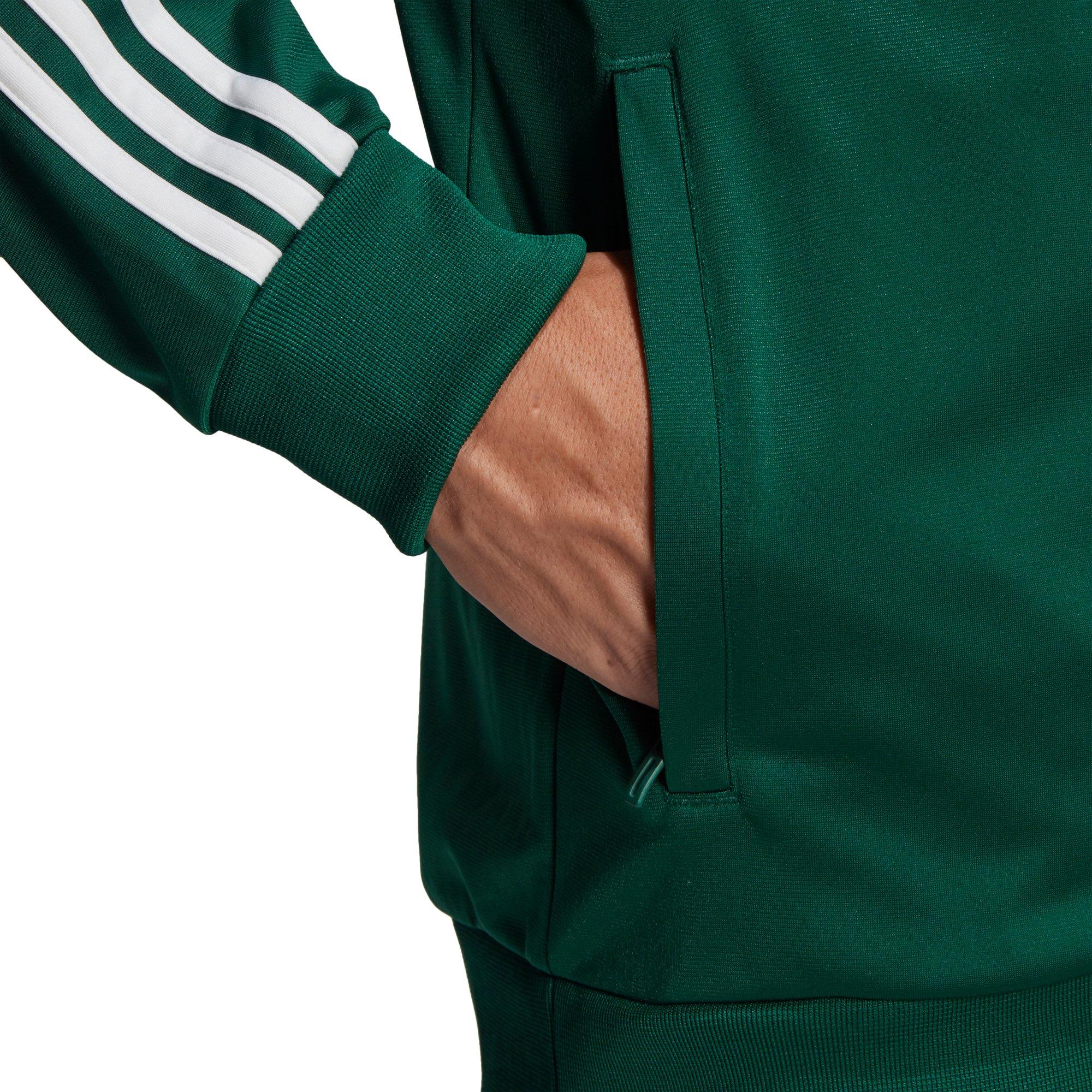 mens green adidas track jacket