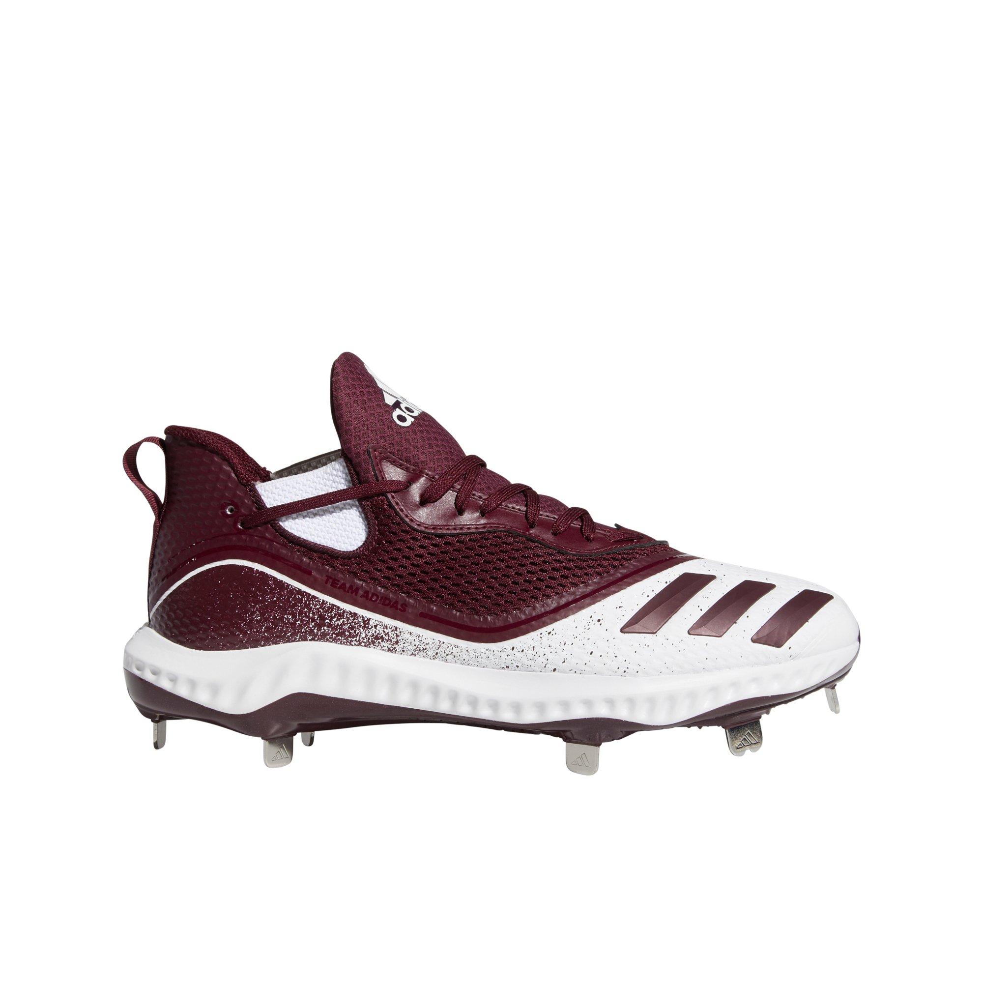 maroon adidas baseball cleats