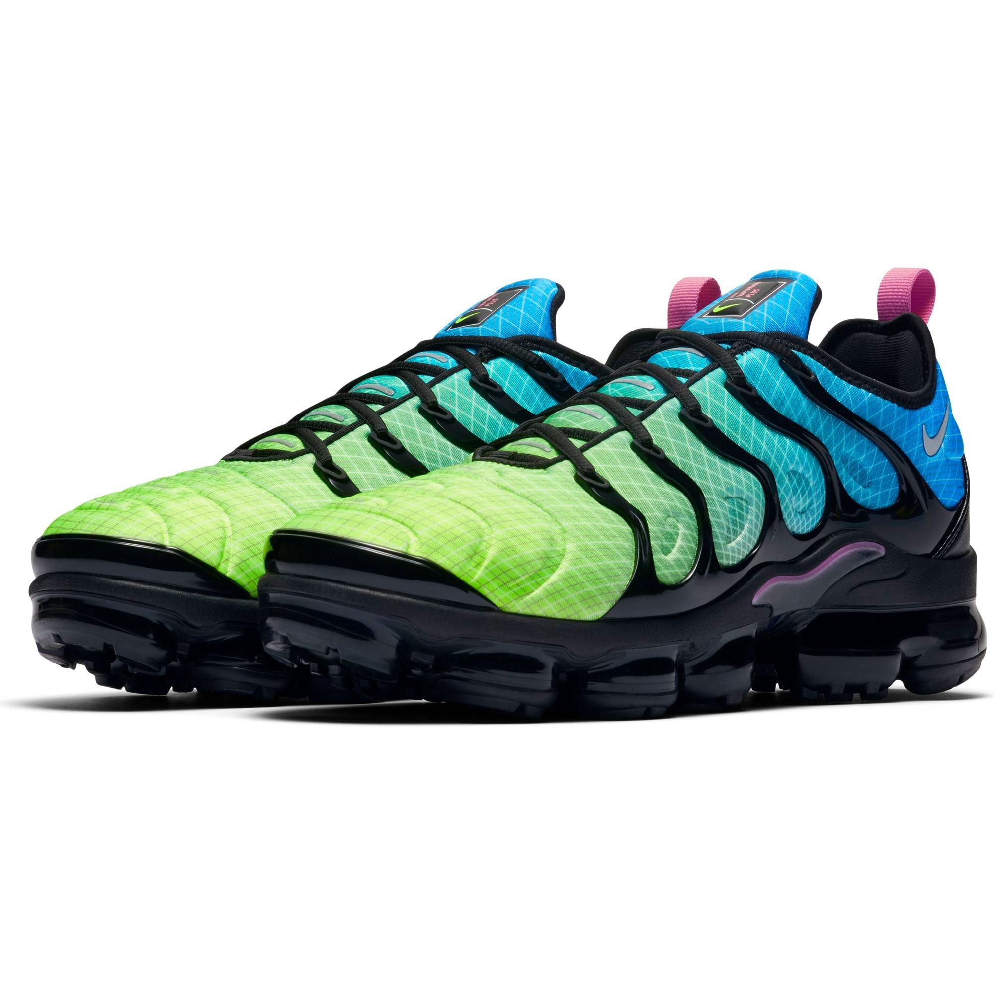 vapormax plus green and blue