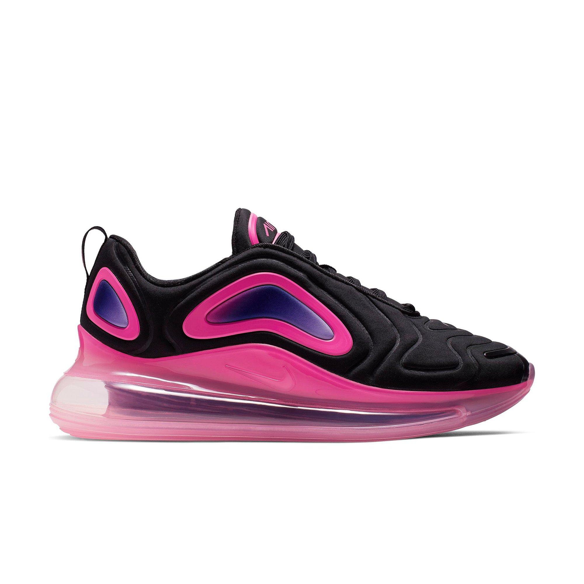 pink and black shoes