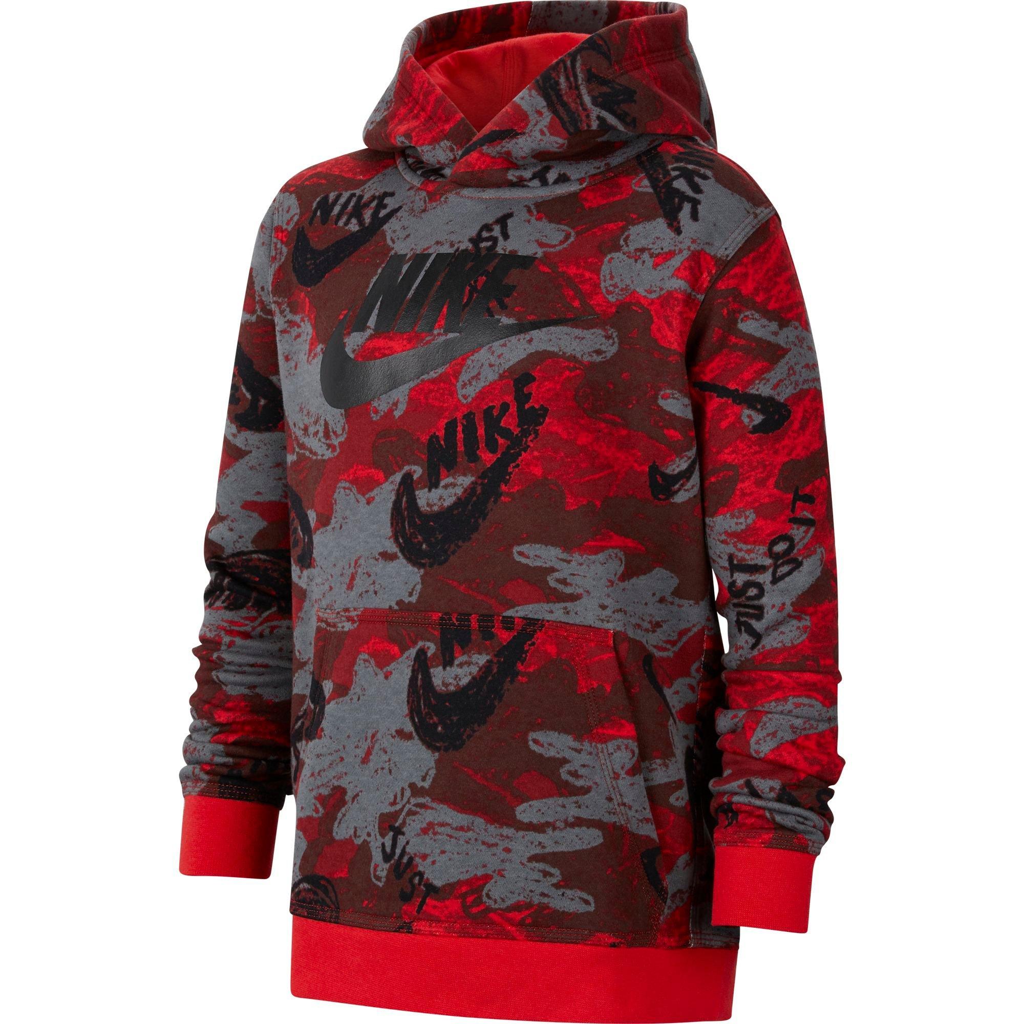 red camo hoodie nike