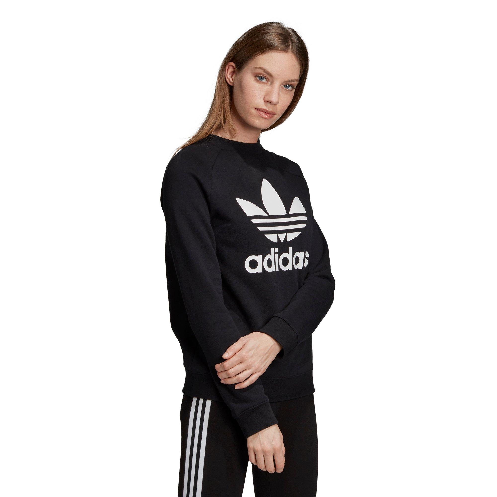 women's adidas trefoil crewneck sweatshirt