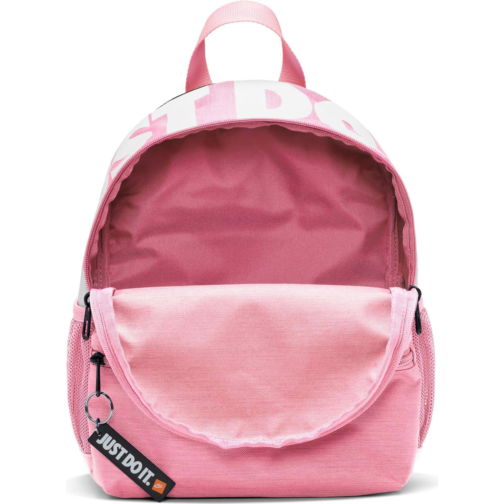 nike pink just do it logo mini backpack
