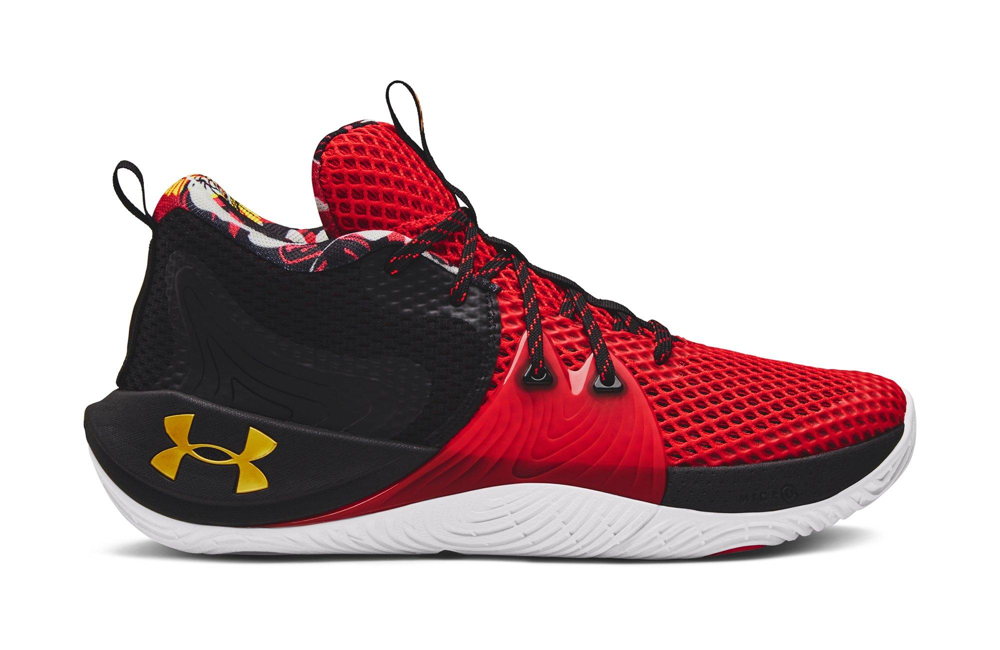 Right side view of men's Under Armour Embiid 1 "Chinese New Year" colorway that drops on Jan. 8.
