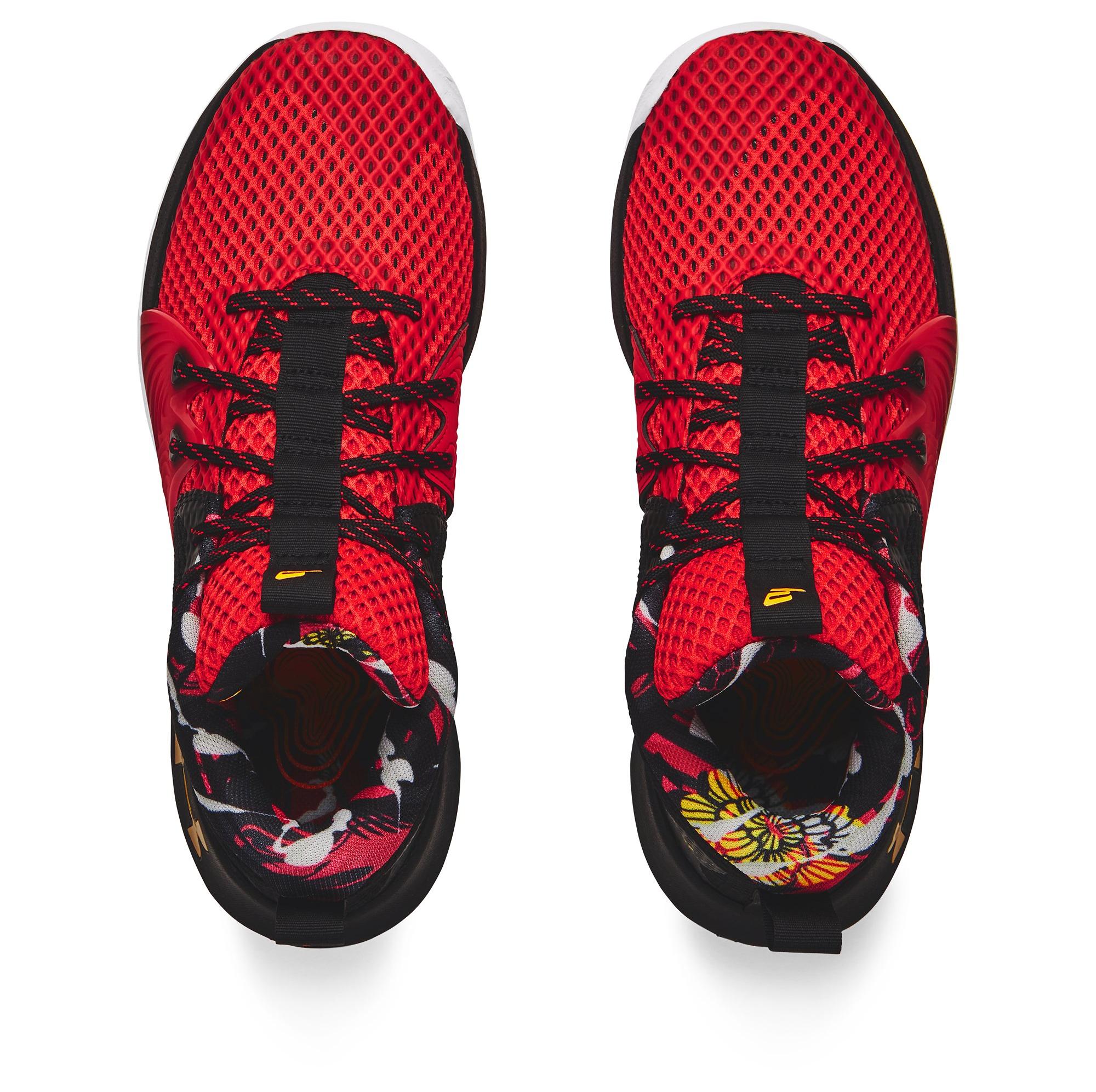 Top view of Embiid 1 "Chinese New Year" men's basketball shoes, launching January 8, 2021.