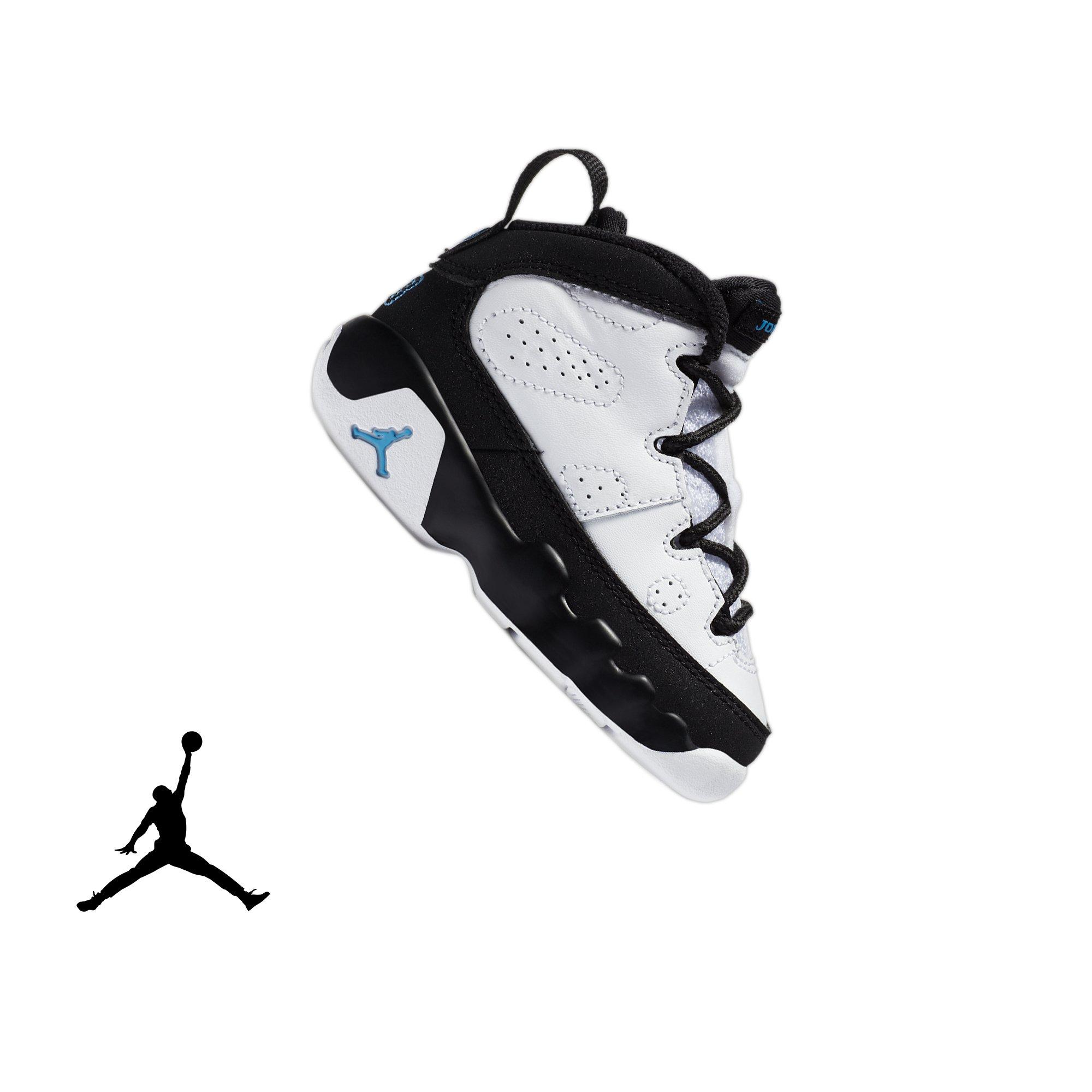 retro 9 jordans blue and white