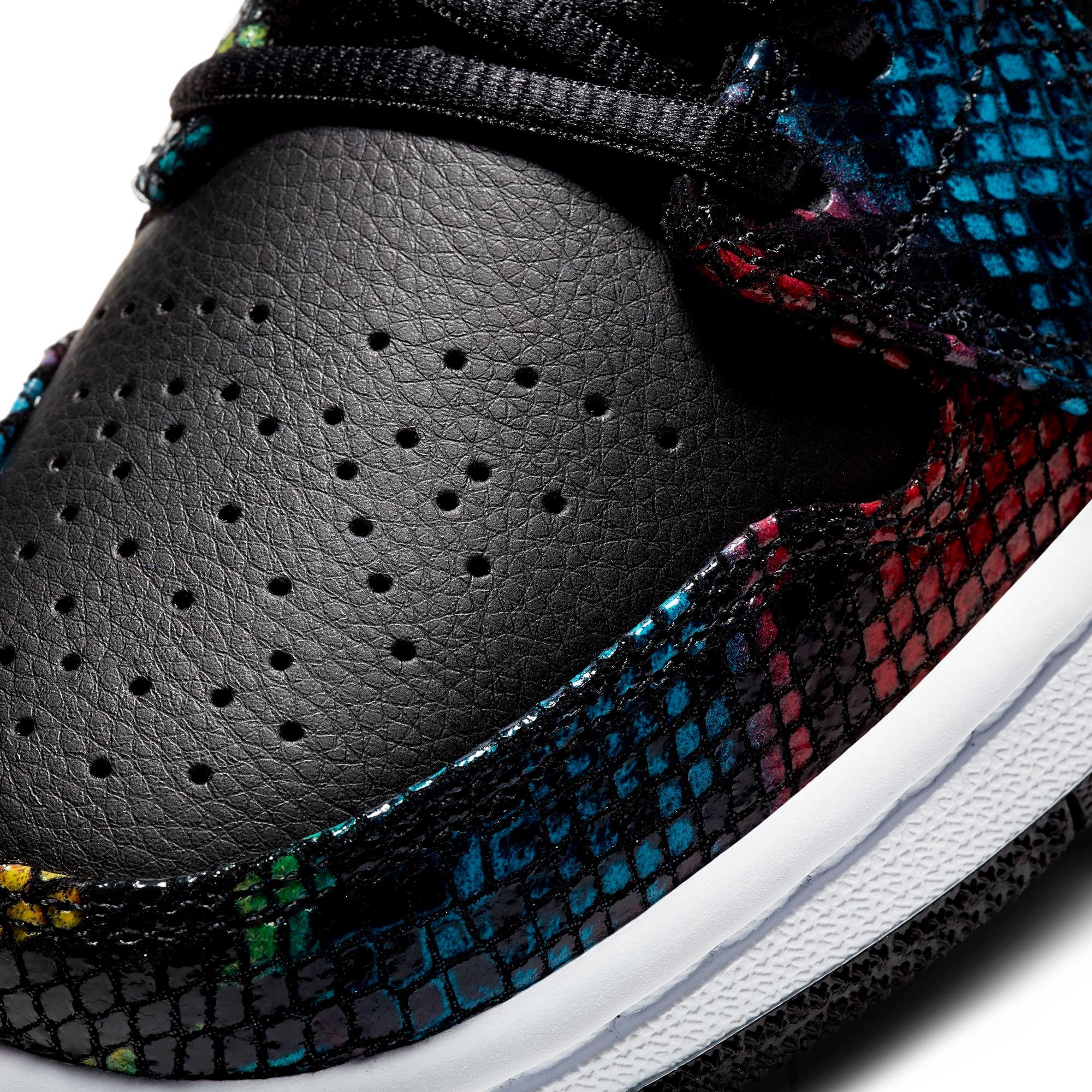 jordan 1 low black metallic snakeskin