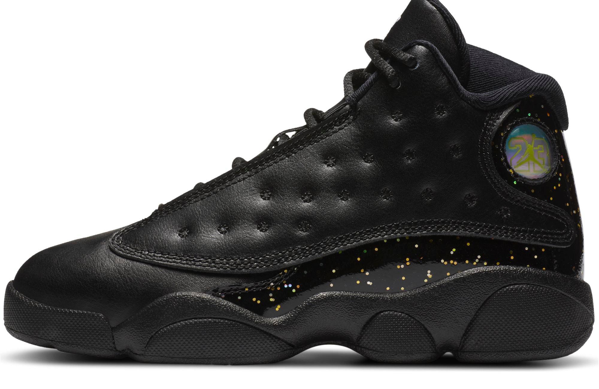 Air Jordan 13 Retro GG Big Kid's Shoes Black/White/Metallic Gold