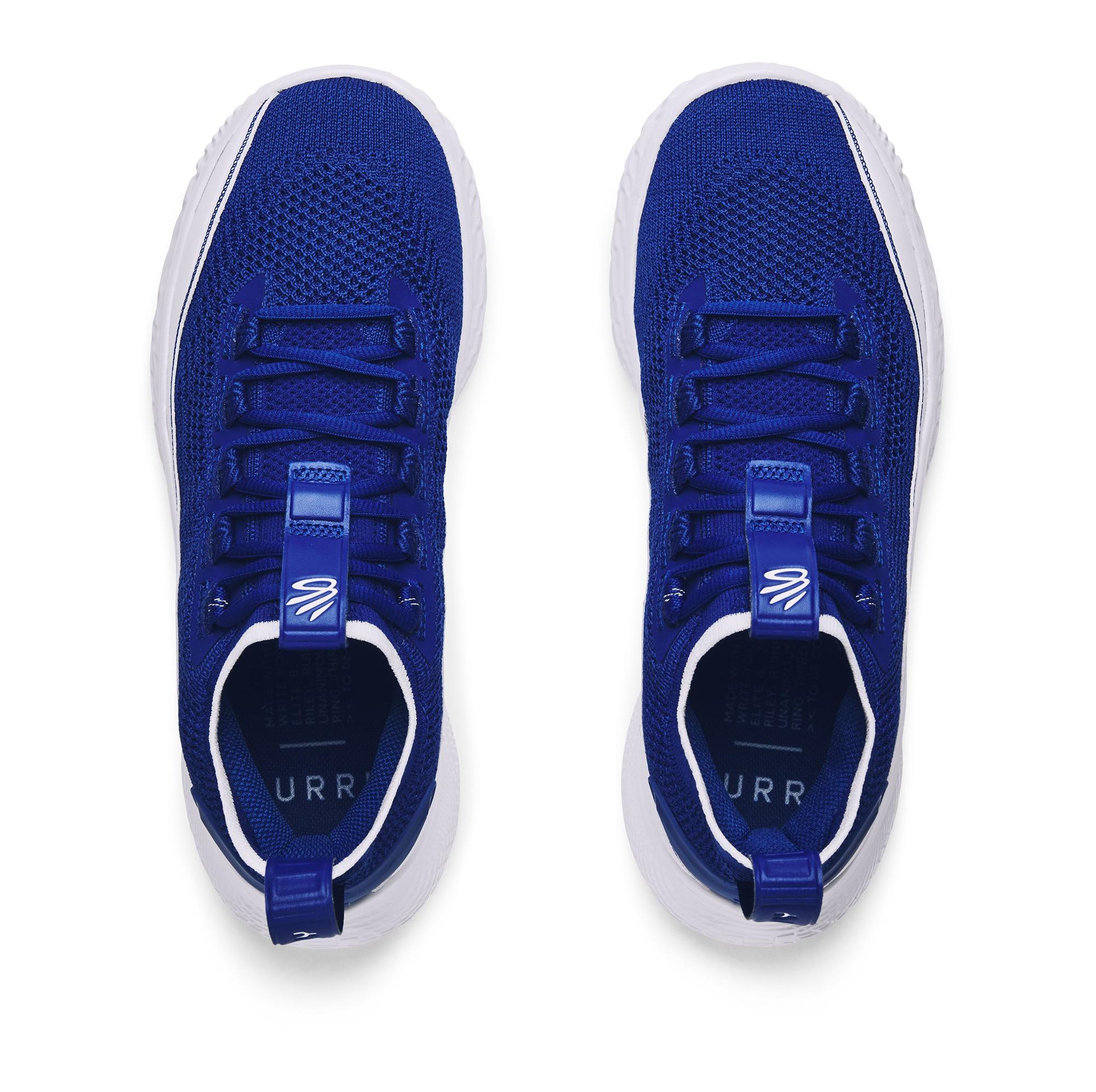Overhead view of the UA Curry 8 Flow Blue Colorway.