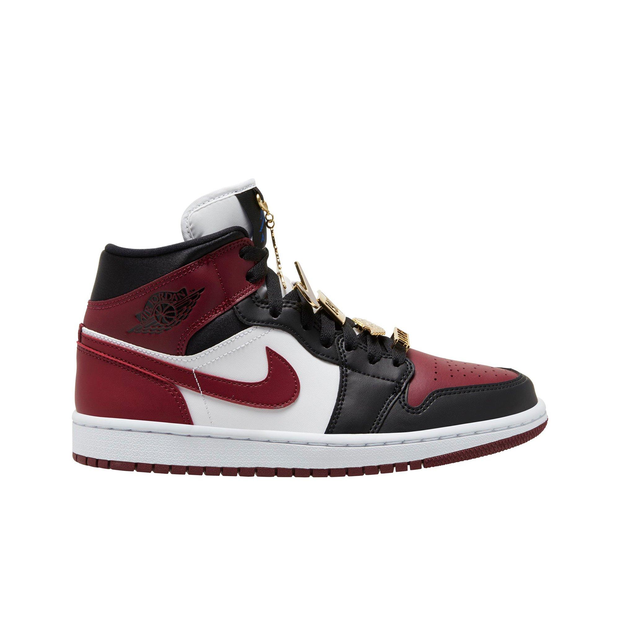 jordan aj 1 mid se red and black