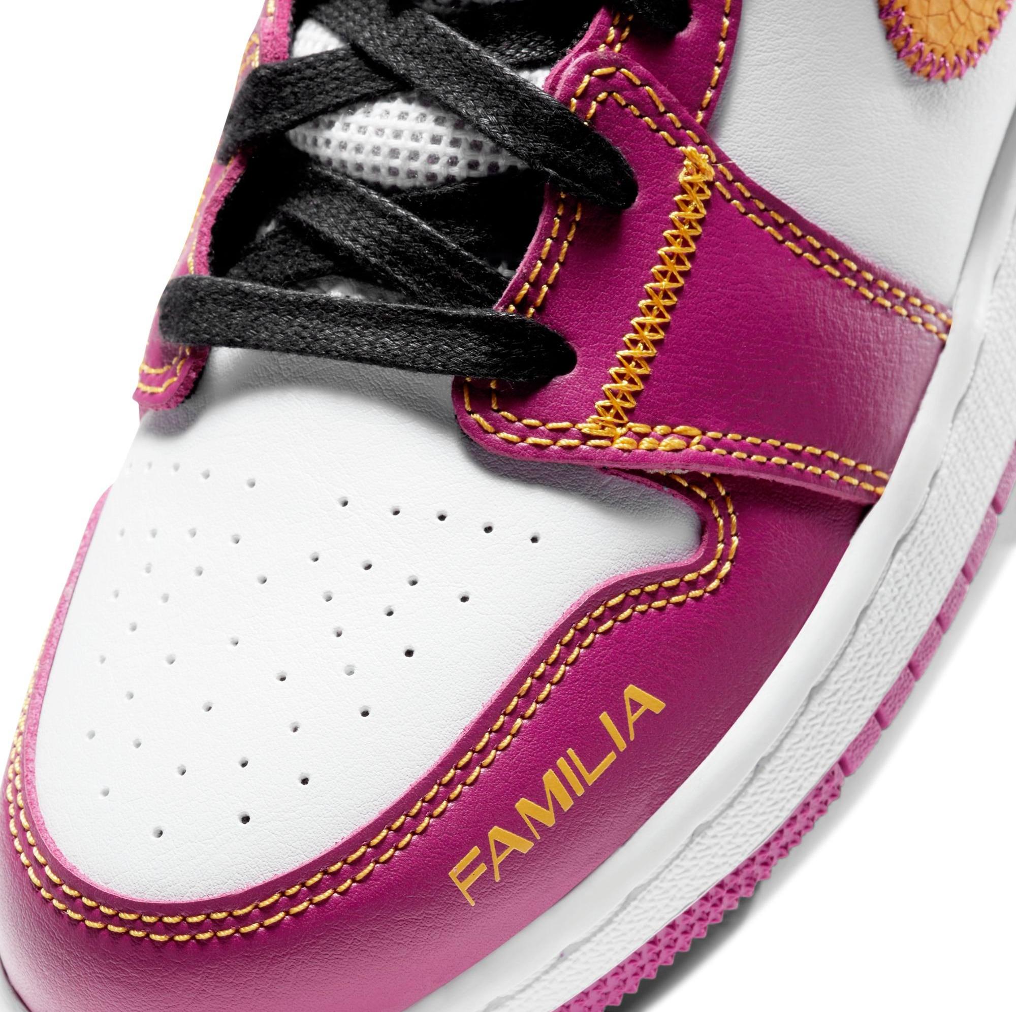 Jordan 1 Mid "Familia" Grade School Kids' Basketball Shoe