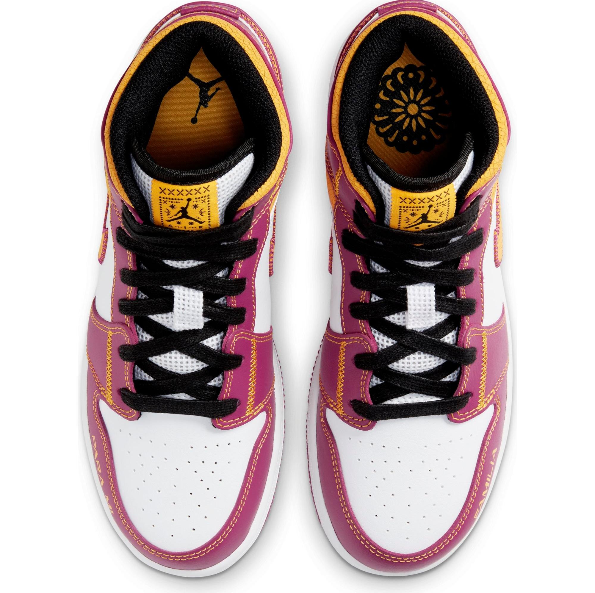 Jordan 1 Mid "Familia" Grade School Kids' Basketball Shoe