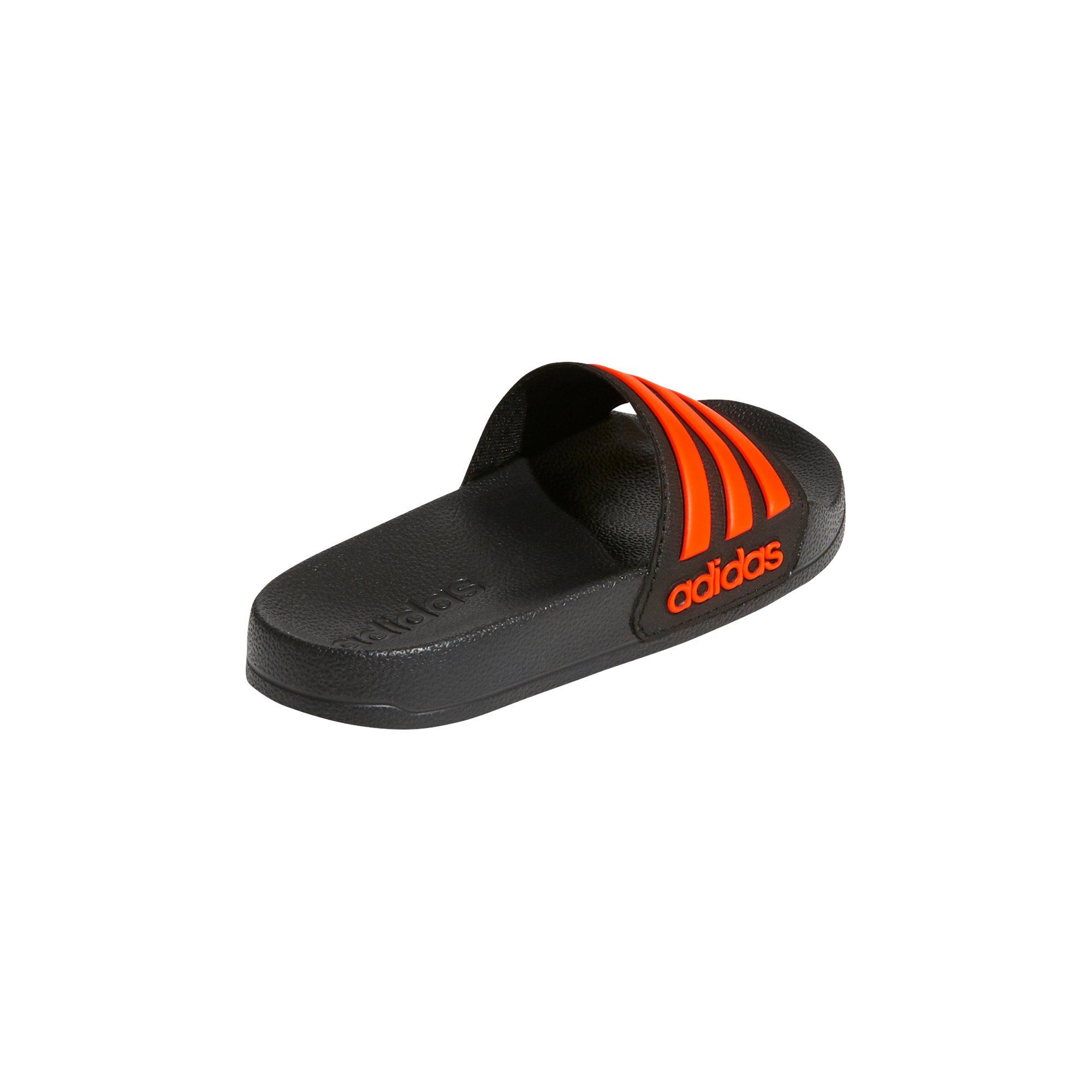 black and red adidas slides