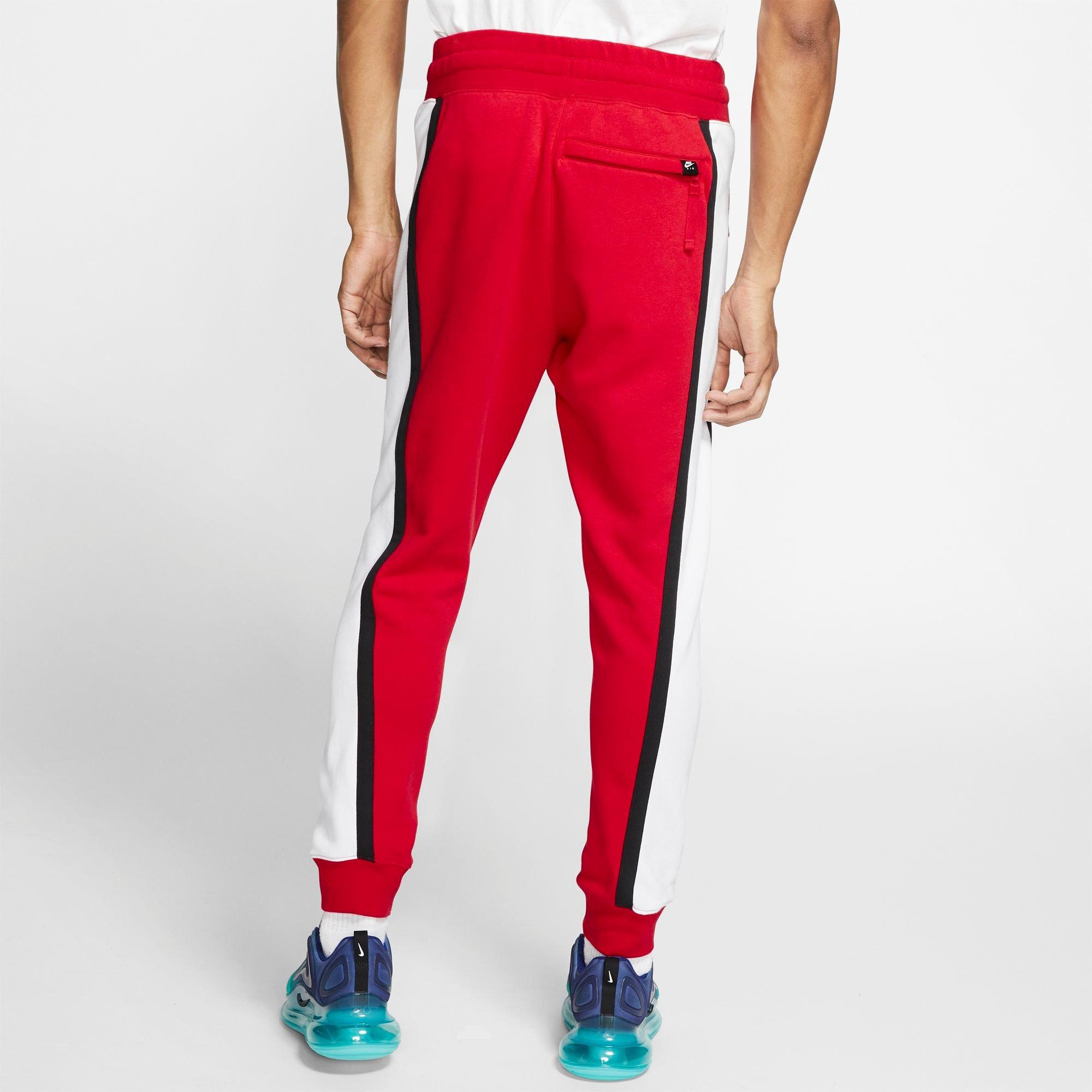 red nike fleece pants