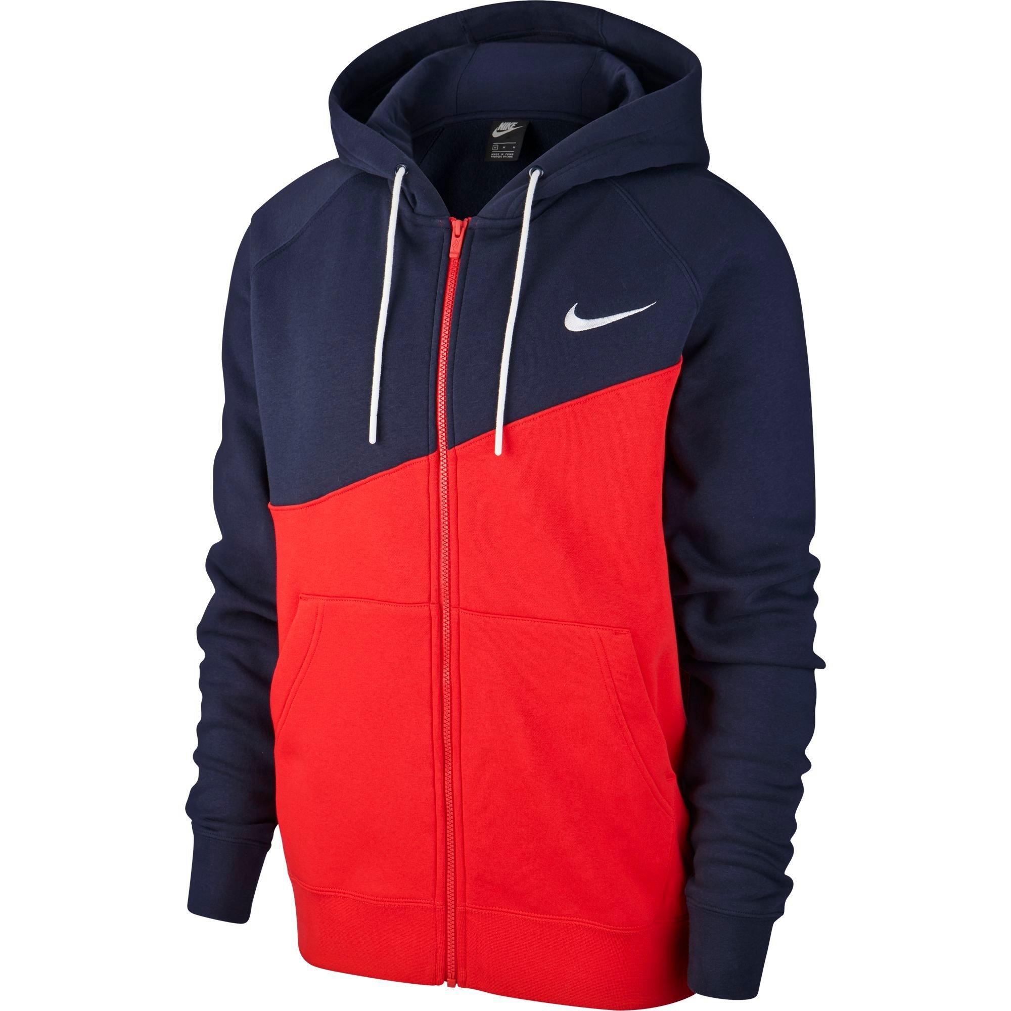 nike men's swoosh hoodie red