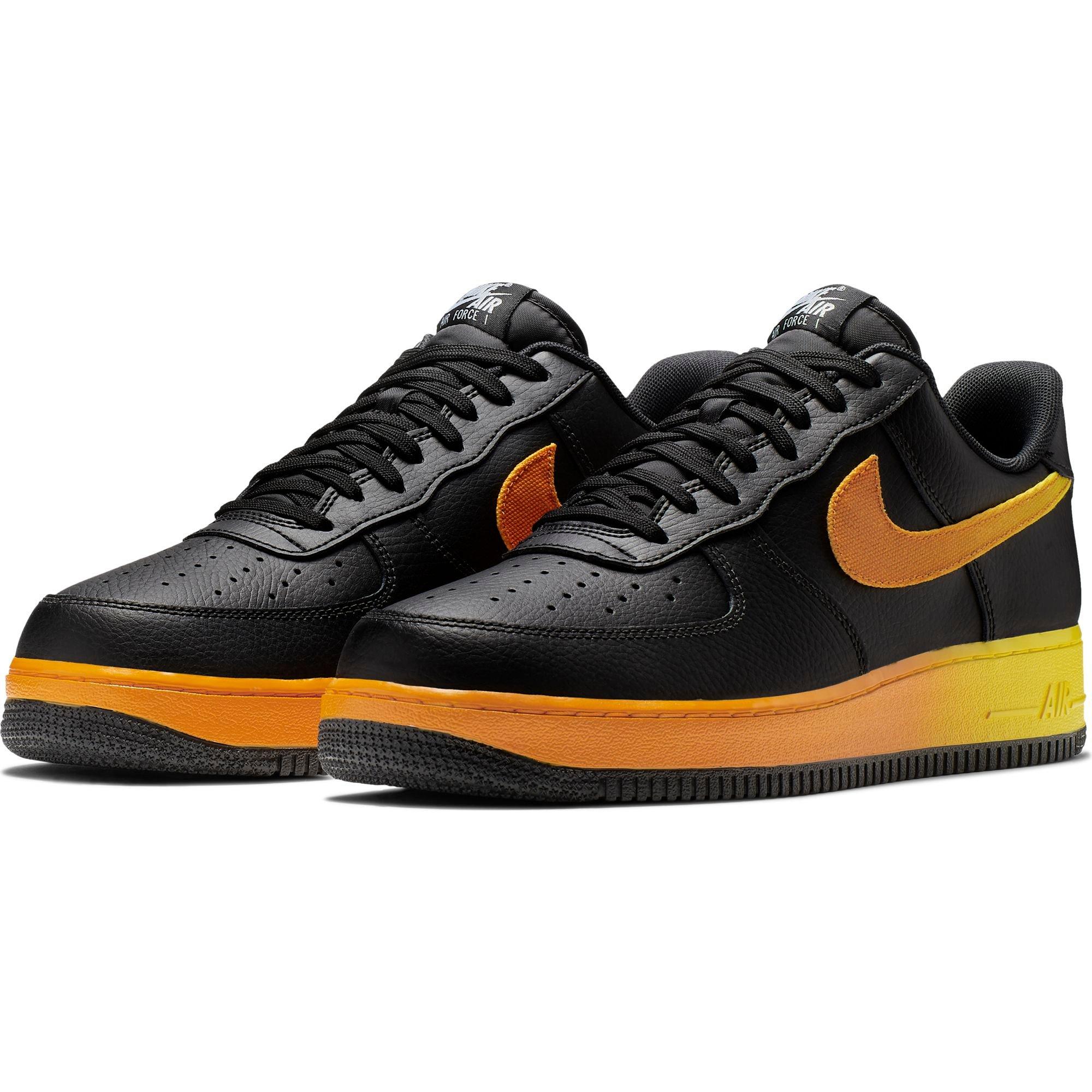 black and yellow air force 1s