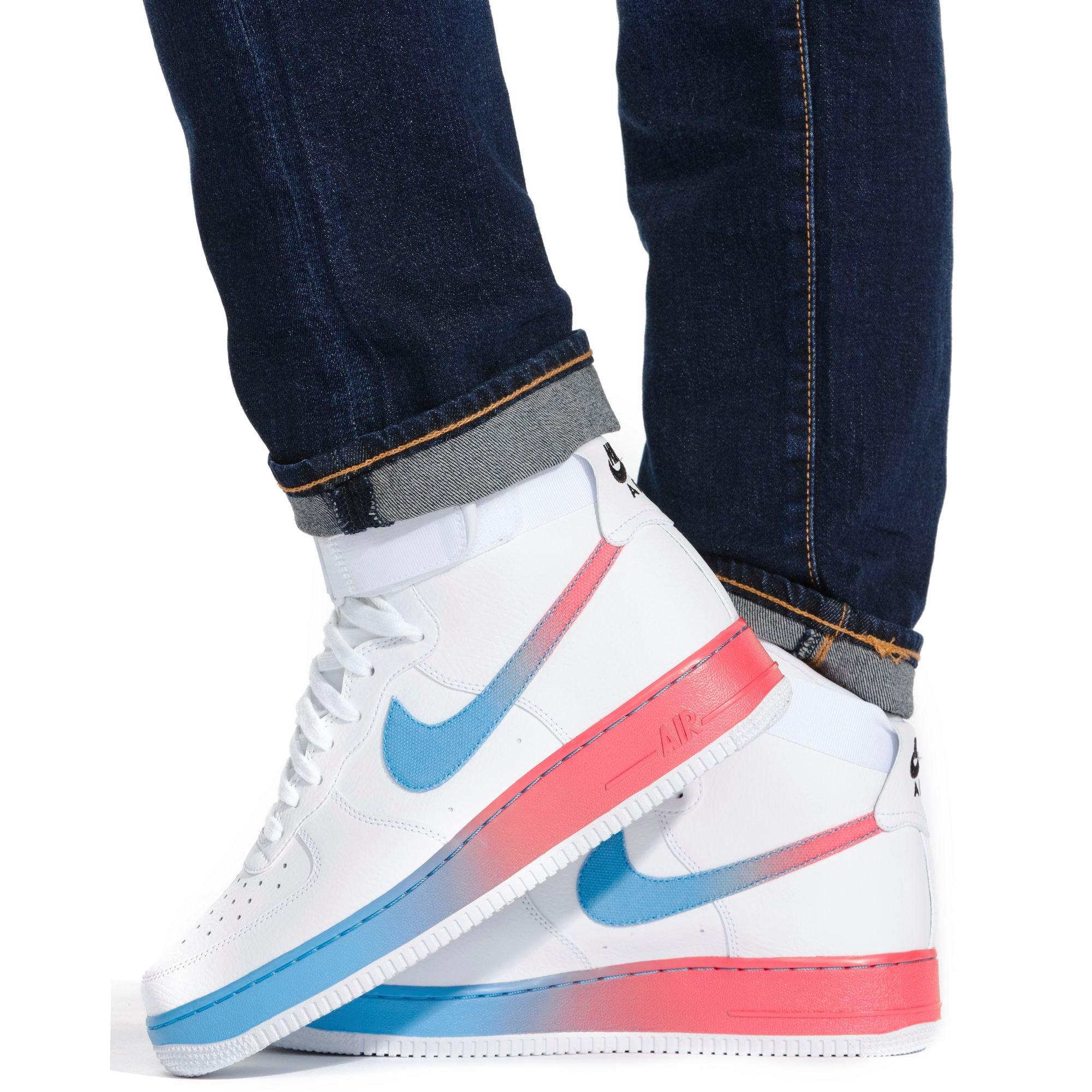 air force 1 high gradient white blue fury ember glow