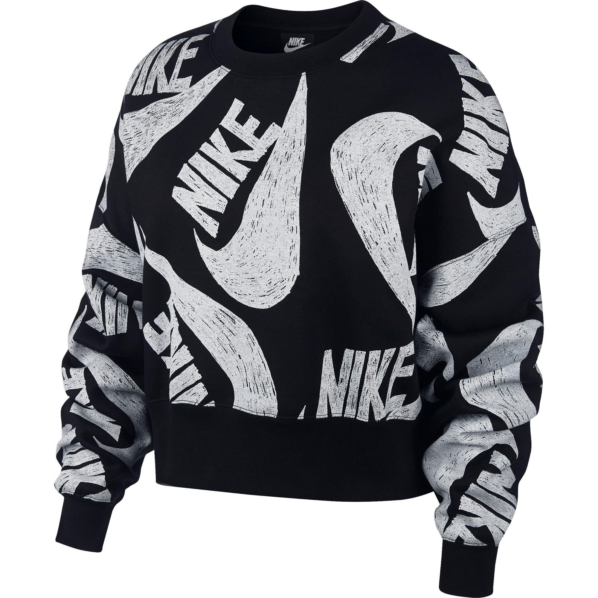 black and white nike sweater womens