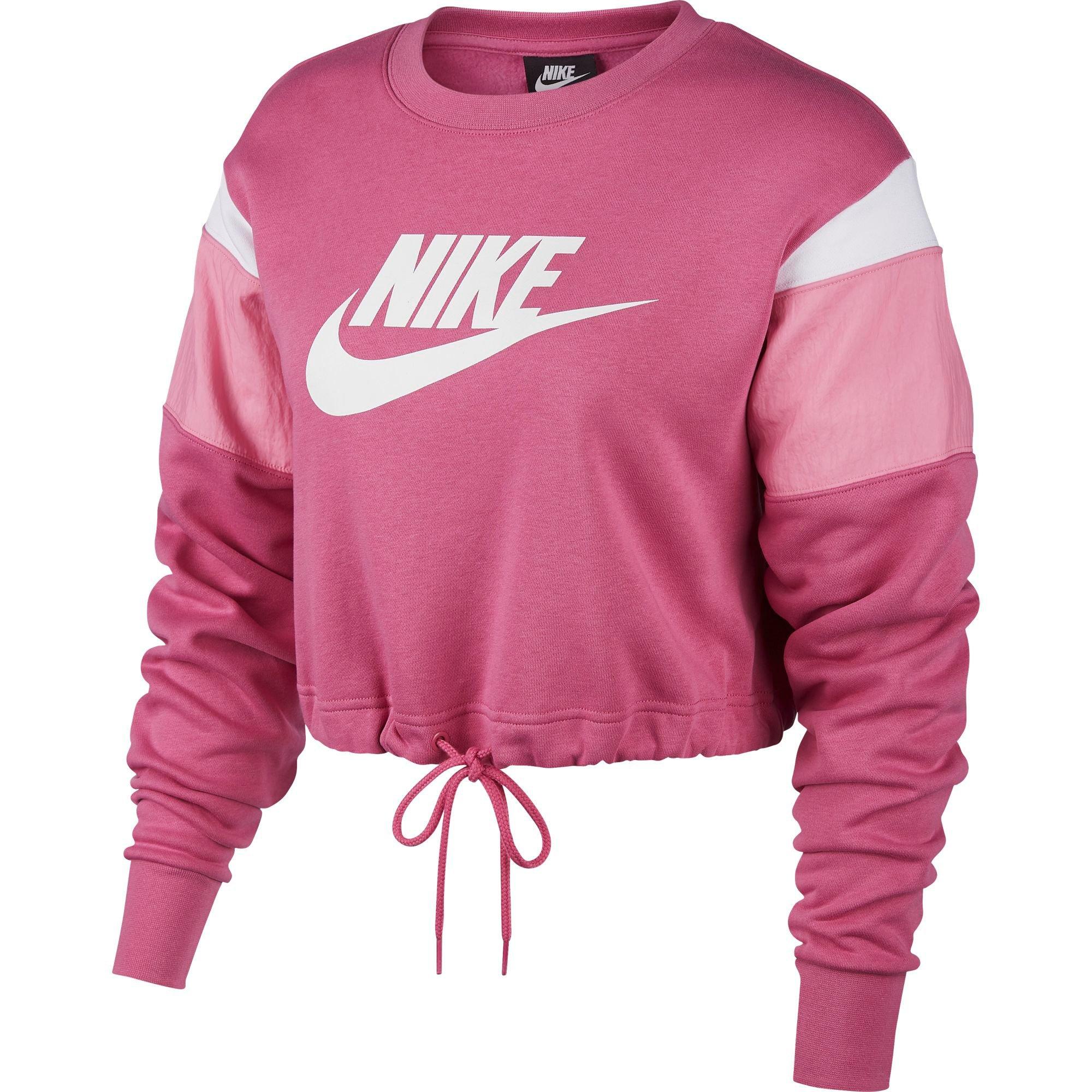 women's fleece crew nike sportswear heritage